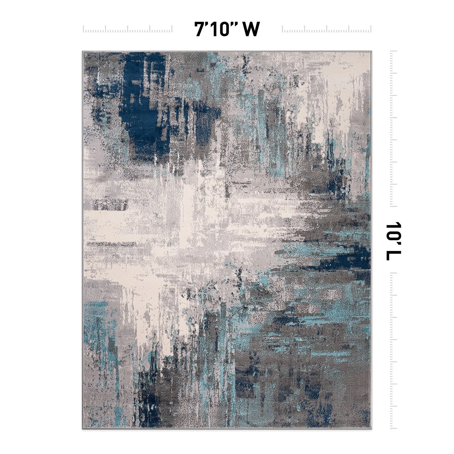 World Rug Gallery Bari Contemporary Abstract Art Area Rug