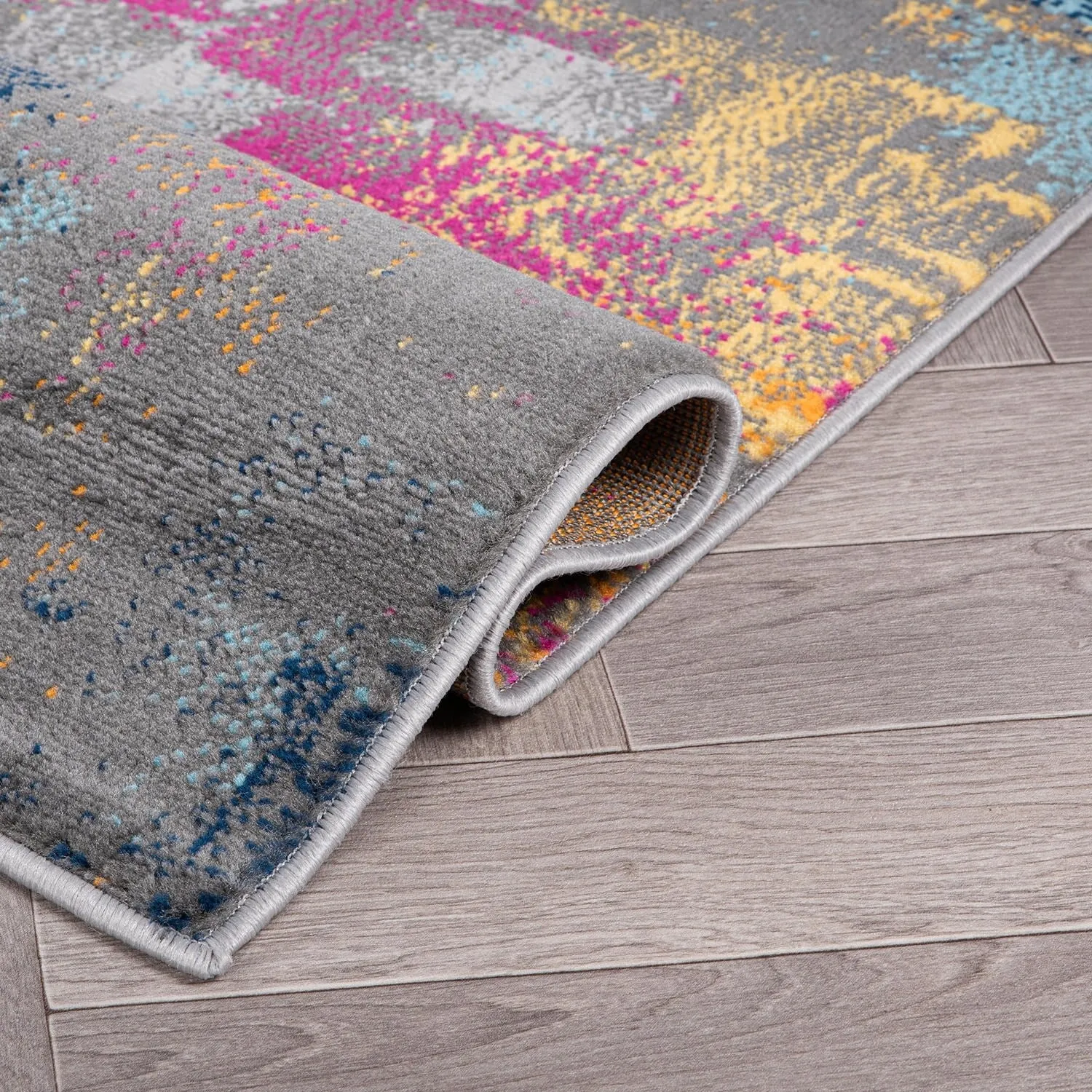 World Rug Gallery Bari Contemporary Abstract Art Area Rug