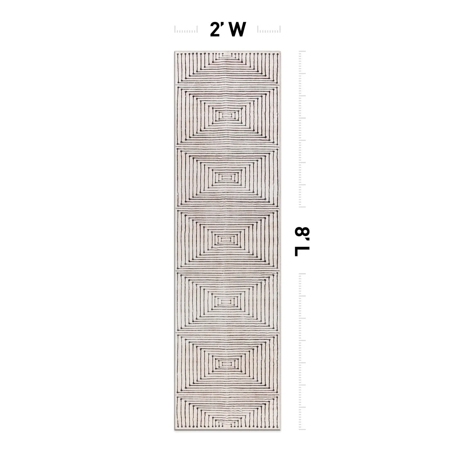 World Rug Gallery Bohemian Stripes Washable Non Slip Area Rug
