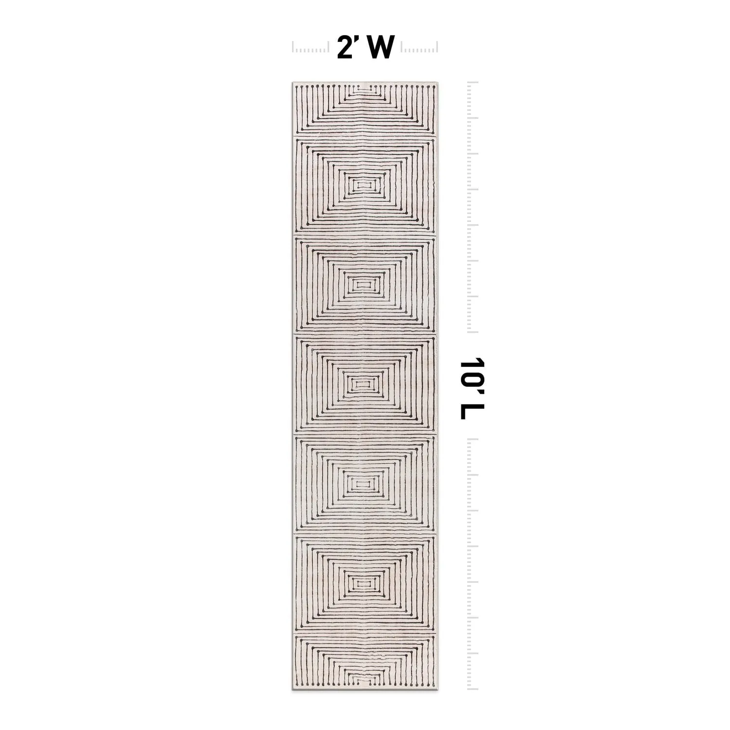 World Rug Gallery Bohemian Stripes Washable Non Slip Area Rug