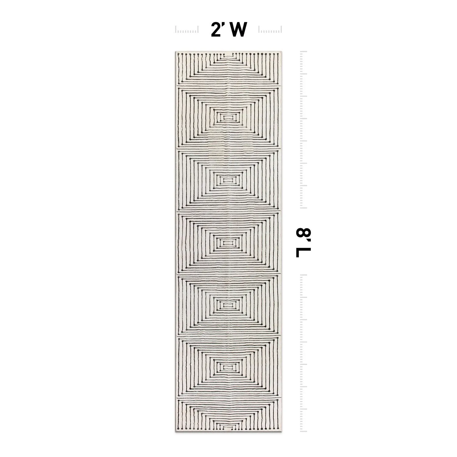 World Rug Gallery Bohemian Stripes Washable Non Slip Area Rug