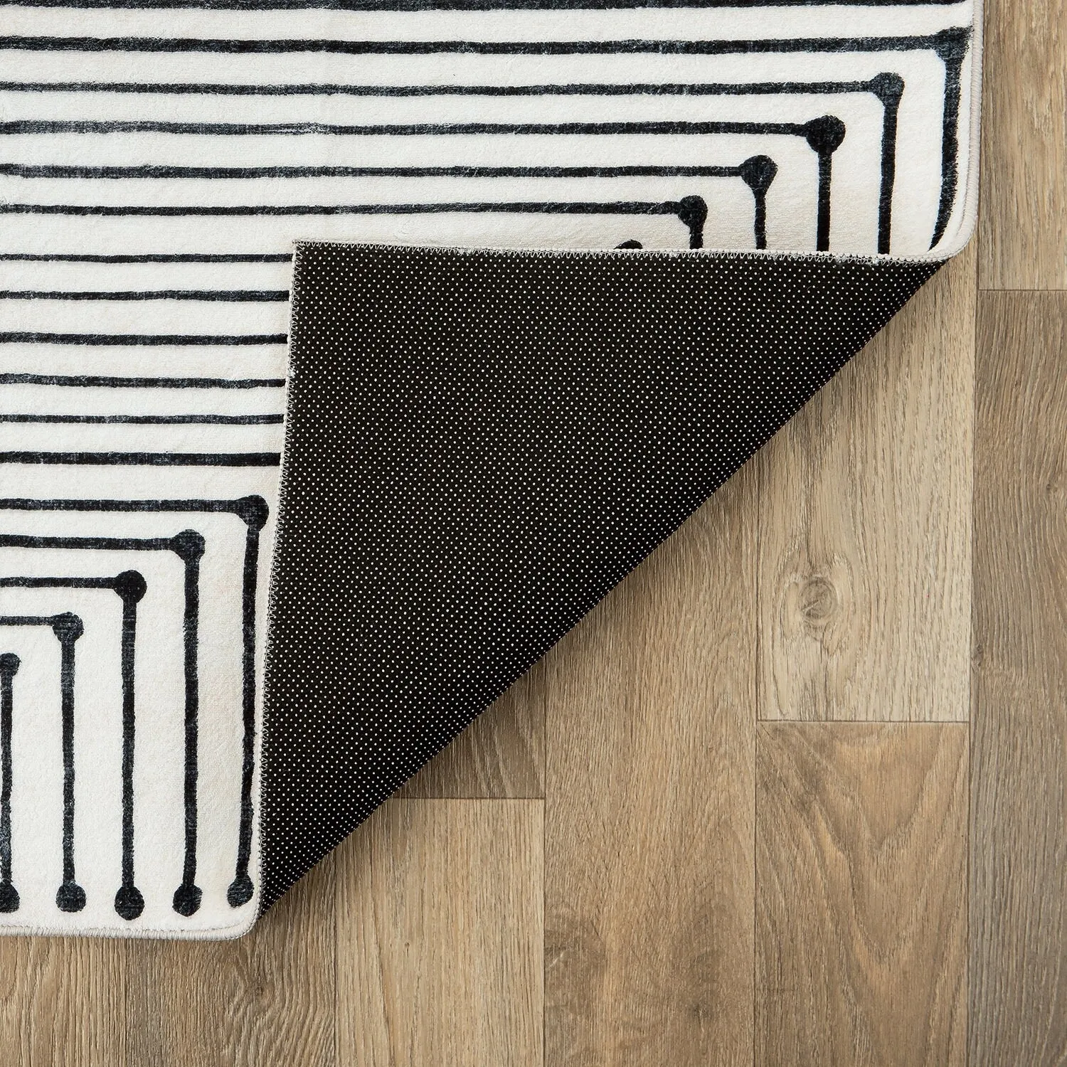World Rug Gallery Bohemian Stripes Washable Non Slip Area Rug