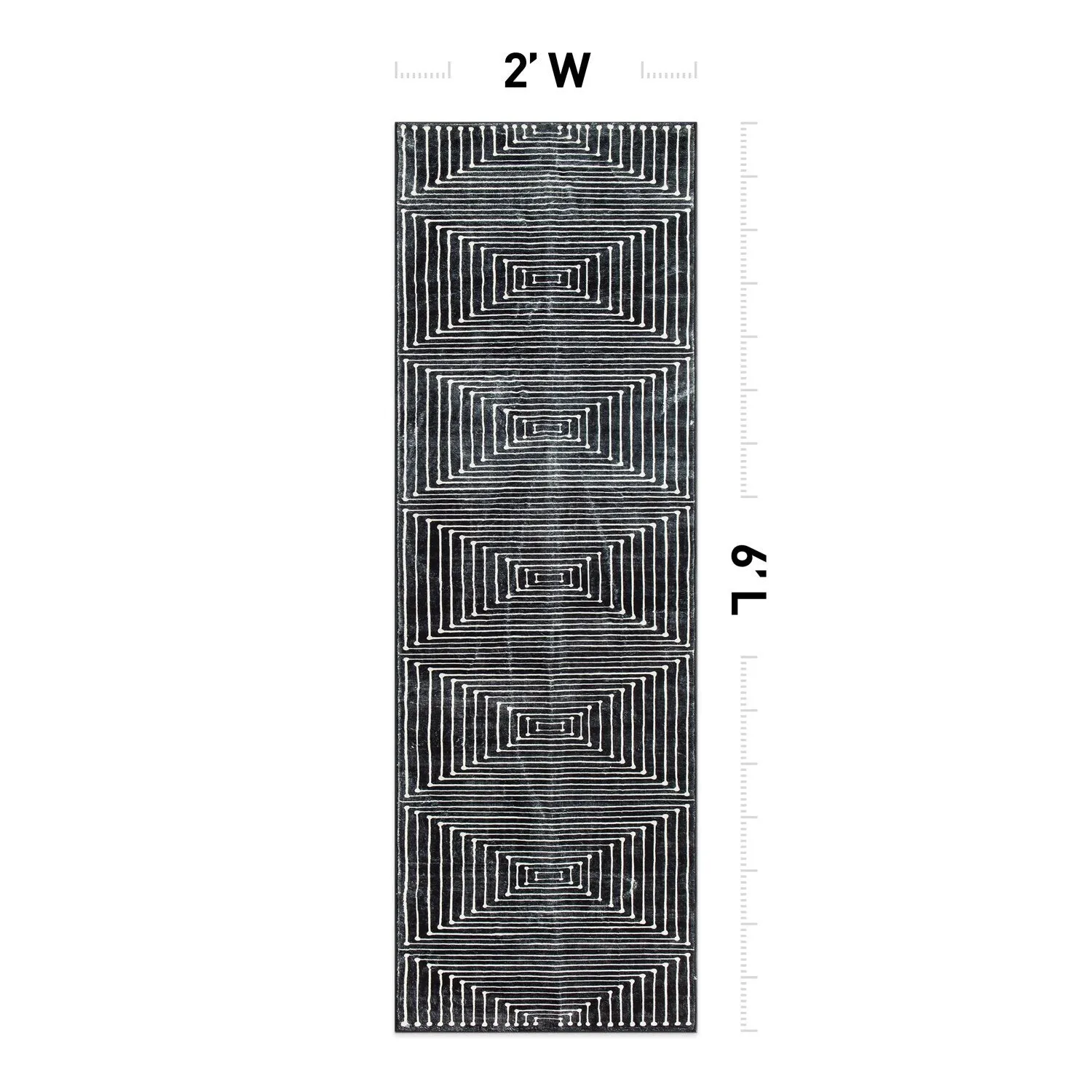 World Rug Gallery Bohemian Stripes Washable Non Slip Area Rug
