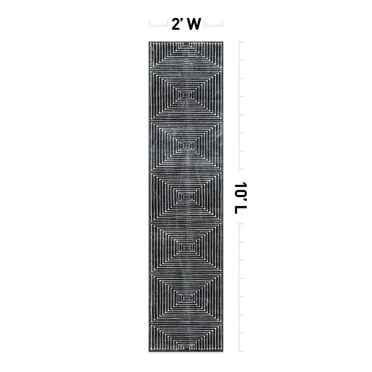 World Rug Gallery Bohemian Stripes Washable Non Slip Area Rug