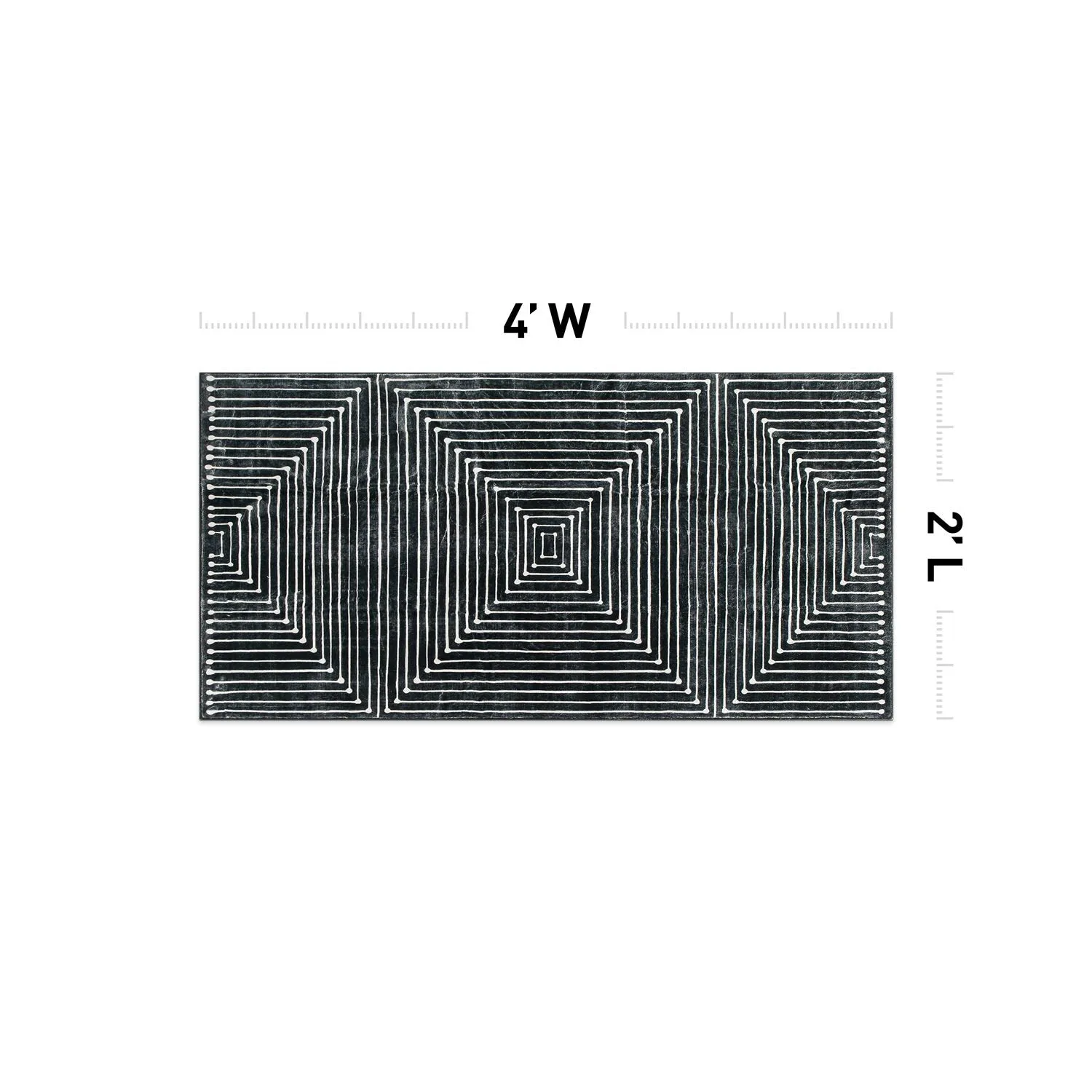 World Rug Gallery Bohemian Stripes Washable Non Slip Area Rug