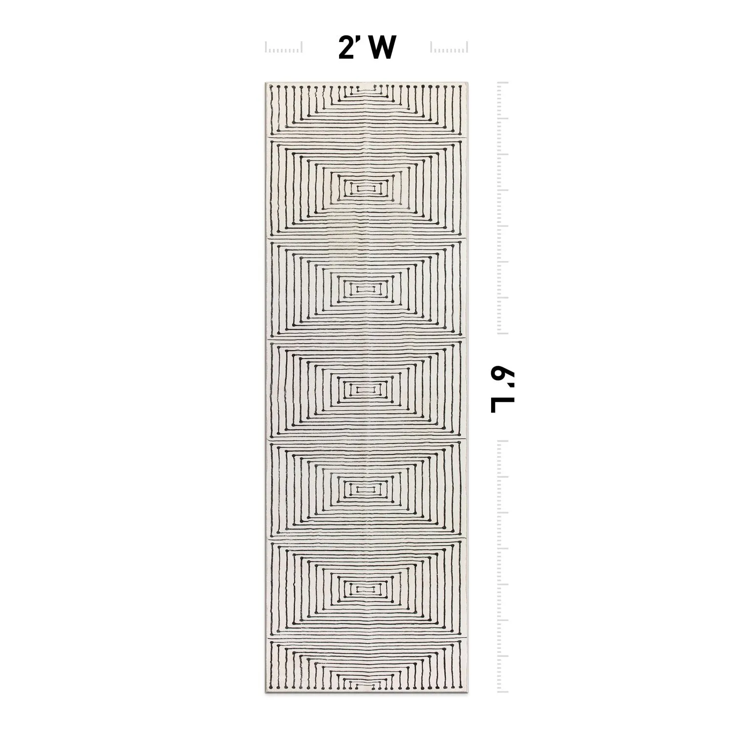 World Rug Gallery Bohemian Stripes Washable Non Slip Area Rug