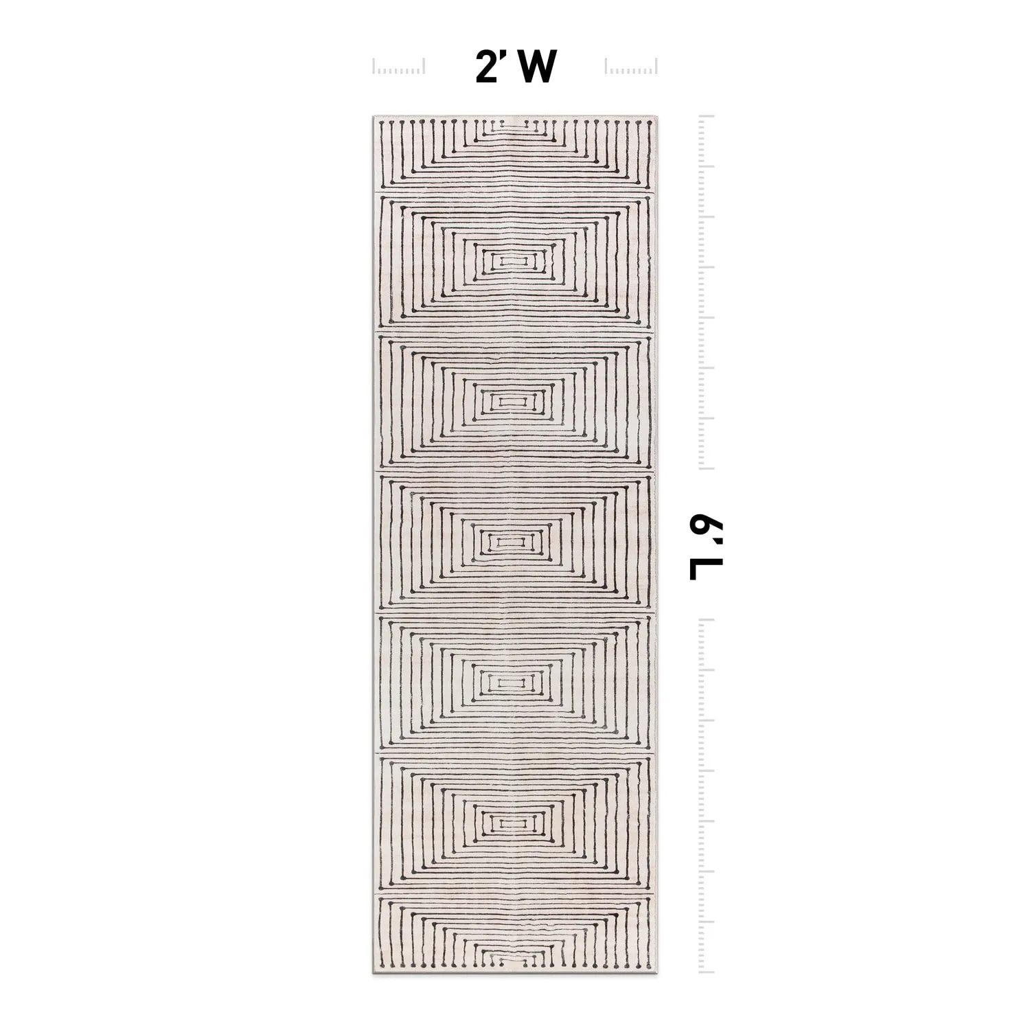 World Rug Gallery Bohemian Stripes Washable Non Slip Area Rug