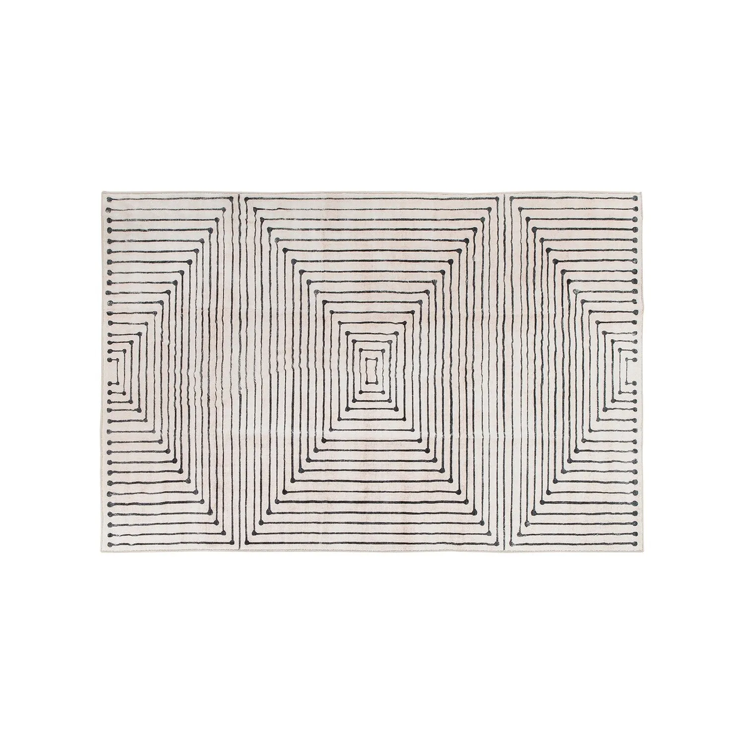 World Rug Gallery Bohemian Stripes Washable Non Slip Area Rug