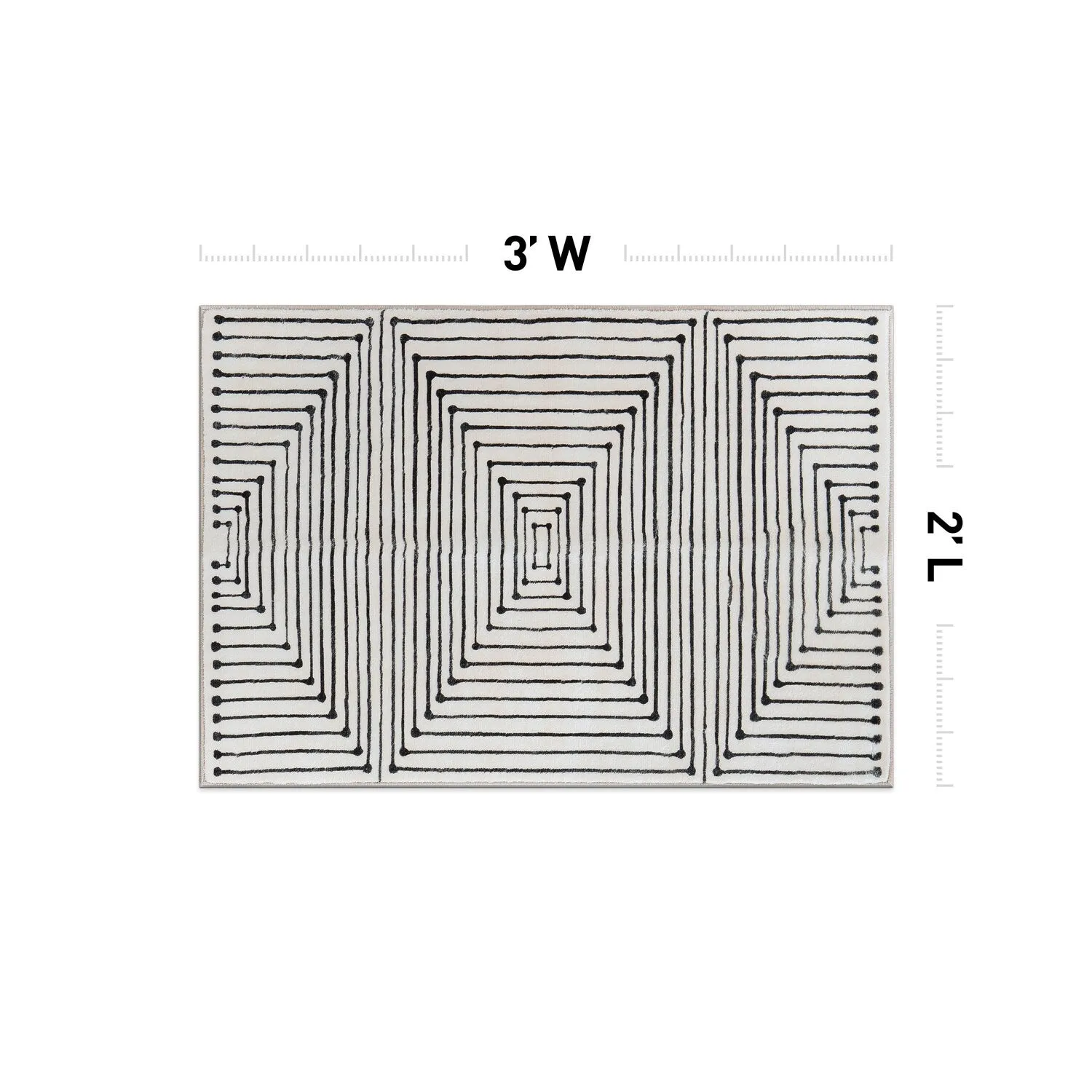 World Rug Gallery Bohemian Stripes Washable Non Slip Area Rug