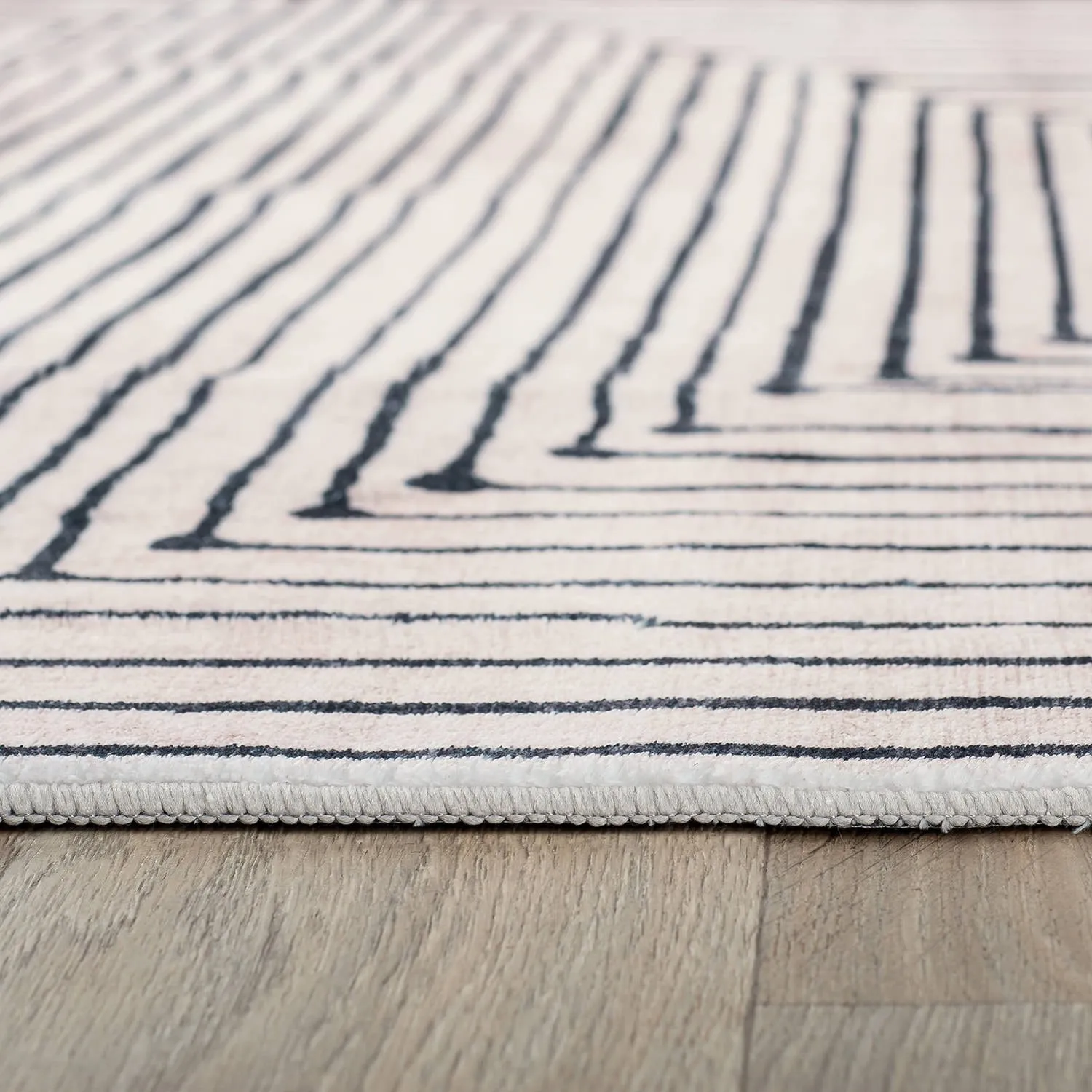 World Rug Gallery Bohemian Stripes Washable Non Slip Area Rug