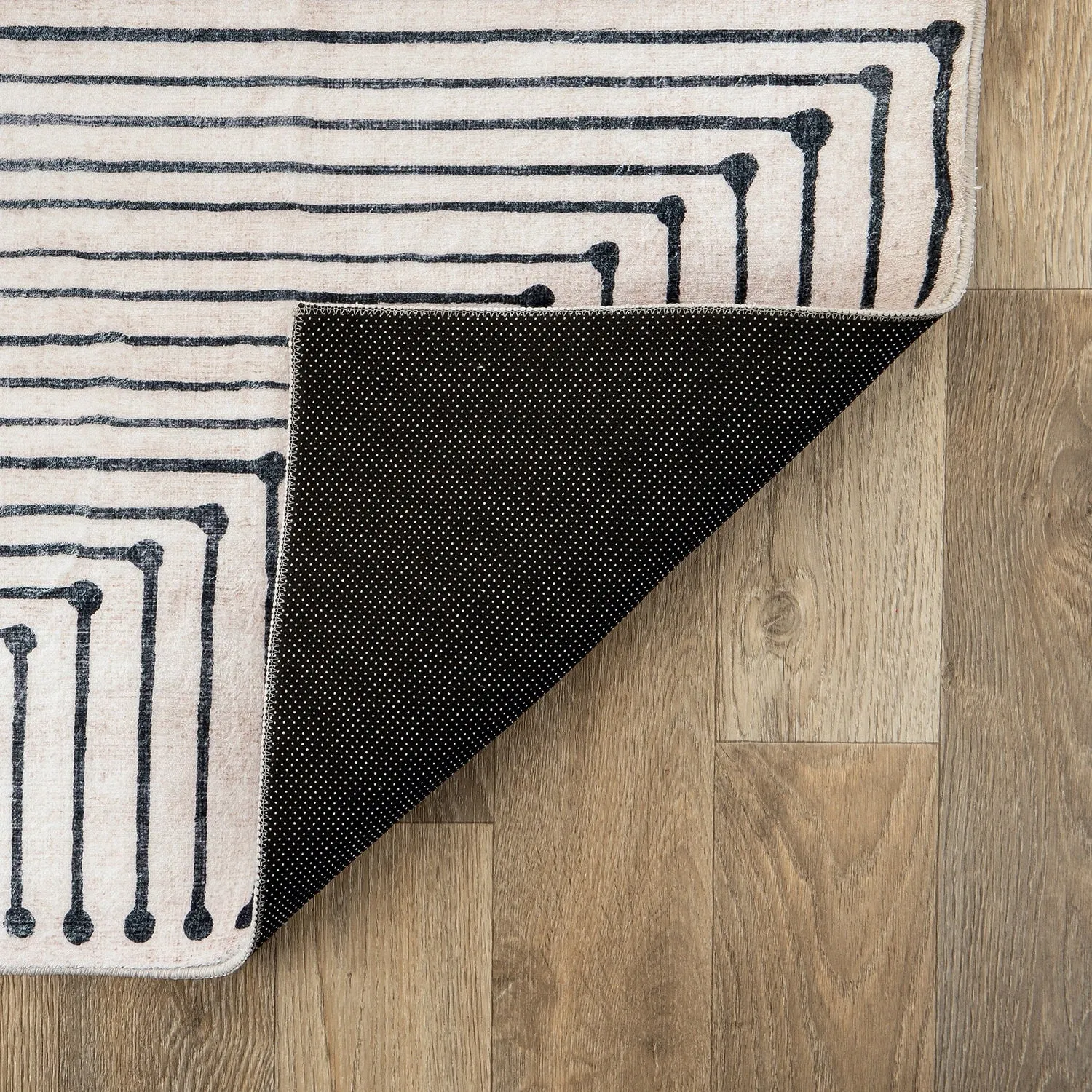 World Rug Gallery Bohemian Stripes Washable Non Slip Area Rug