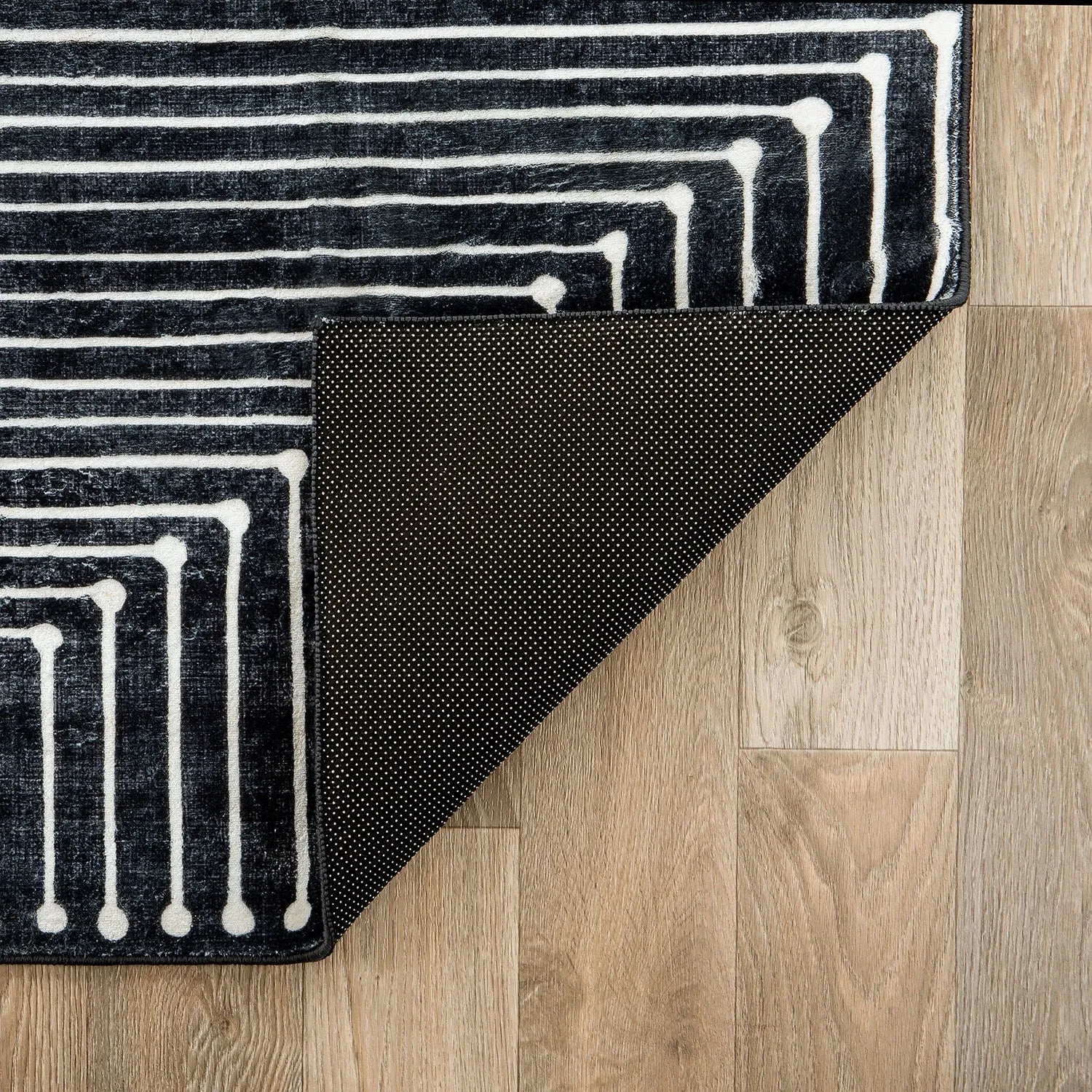 World Rug Gallery Bohemian Stripes Washable Non Slip Area Rug
