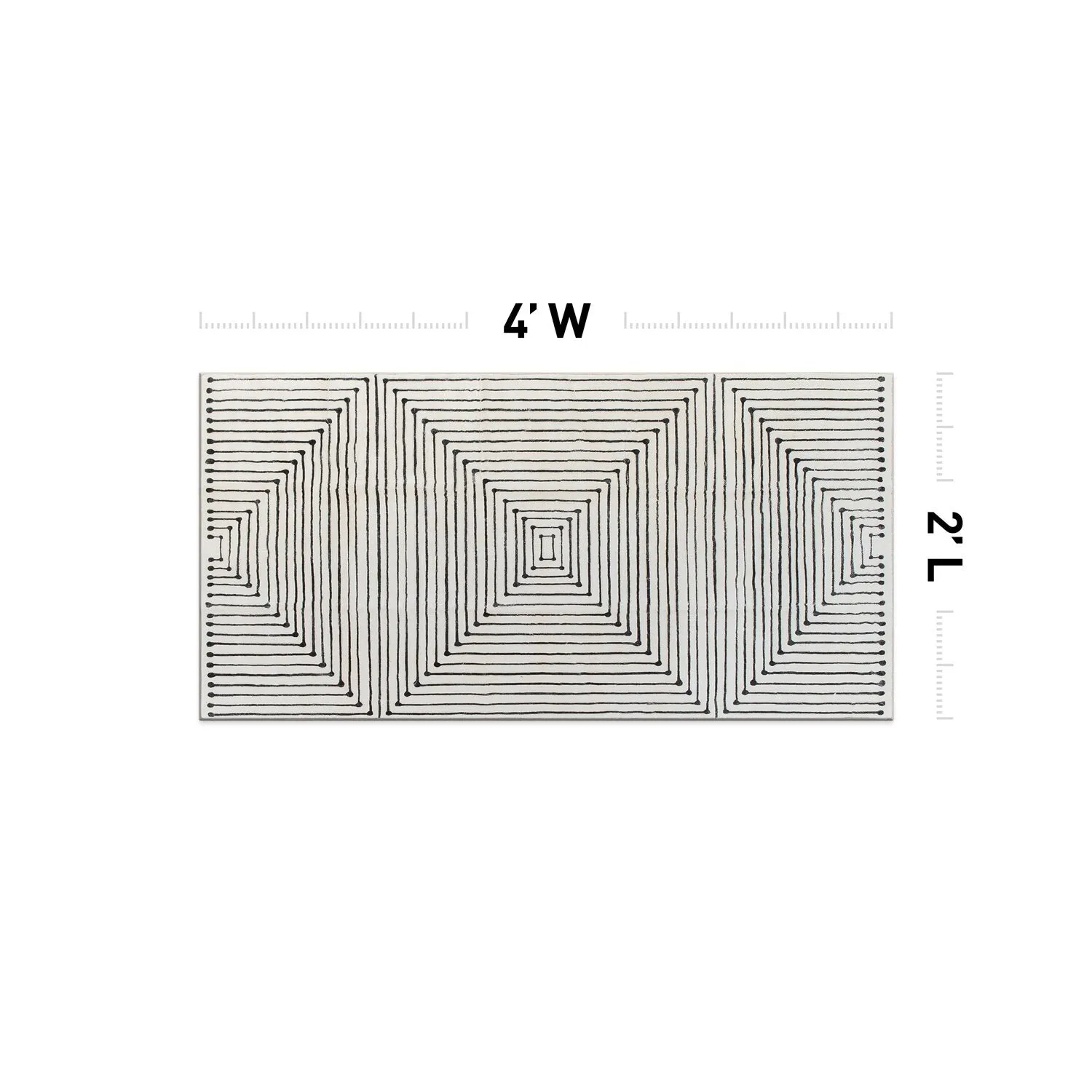 World Rug Gallery Bohemian Stripes Washable Non Slip Area Rug