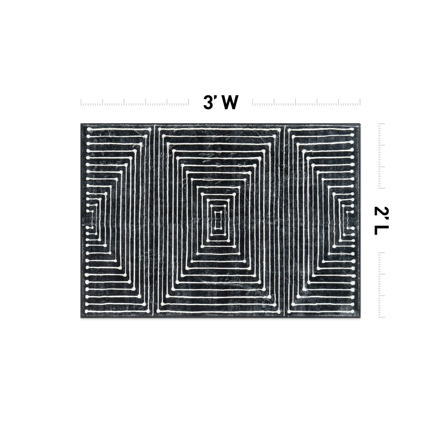 World Rug Gallery Bohemian Stripes Washable Non Slip Area Rug