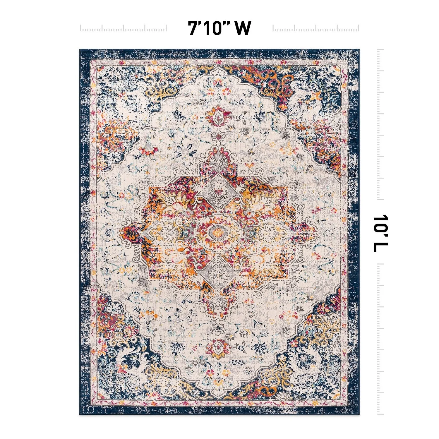 World Rug Gallery Caen Bohemian Medallion Area Rug