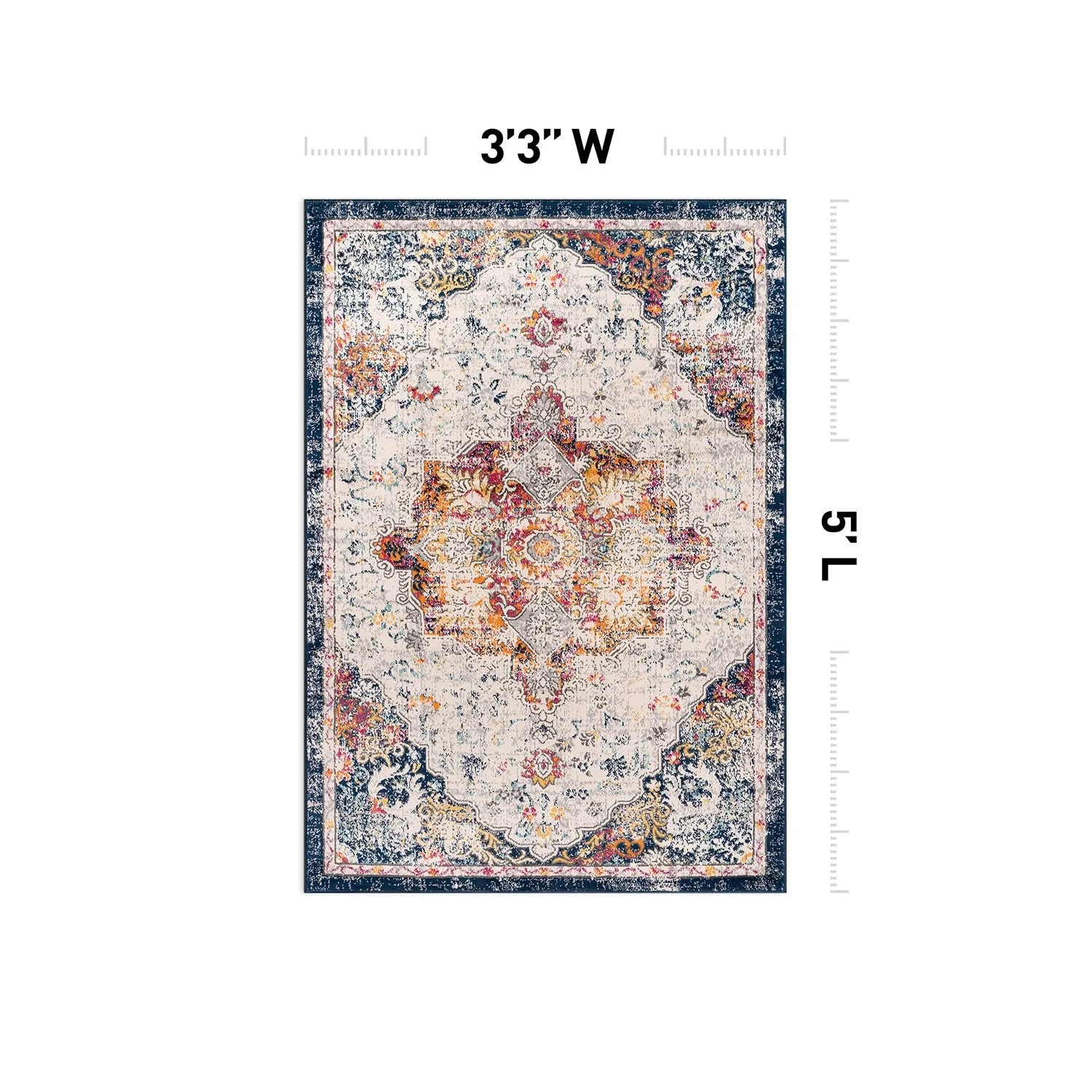 World Rug Gallery Caen Bohemian Medallion Area Rug