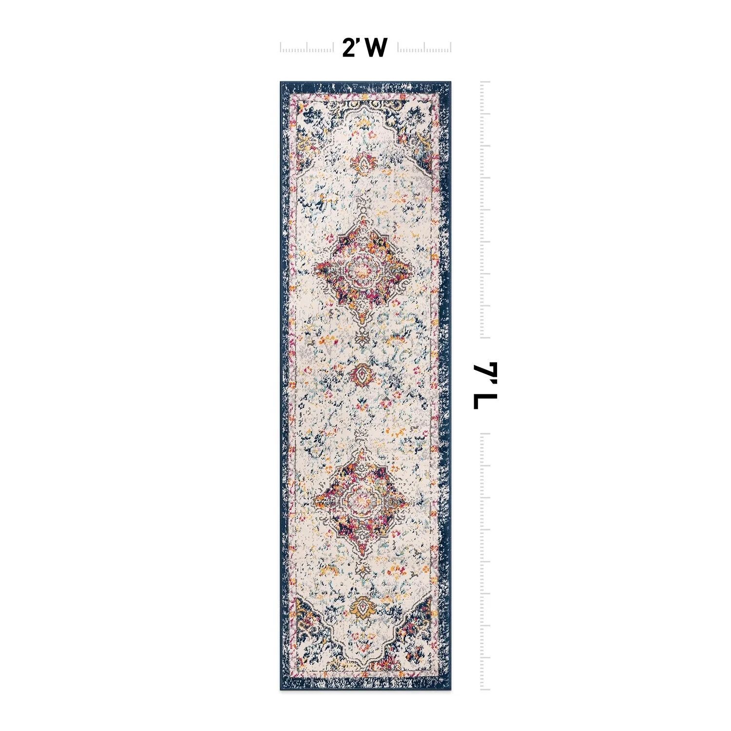 World Rug Gallery Caen Bohemian Medallion Area Rug