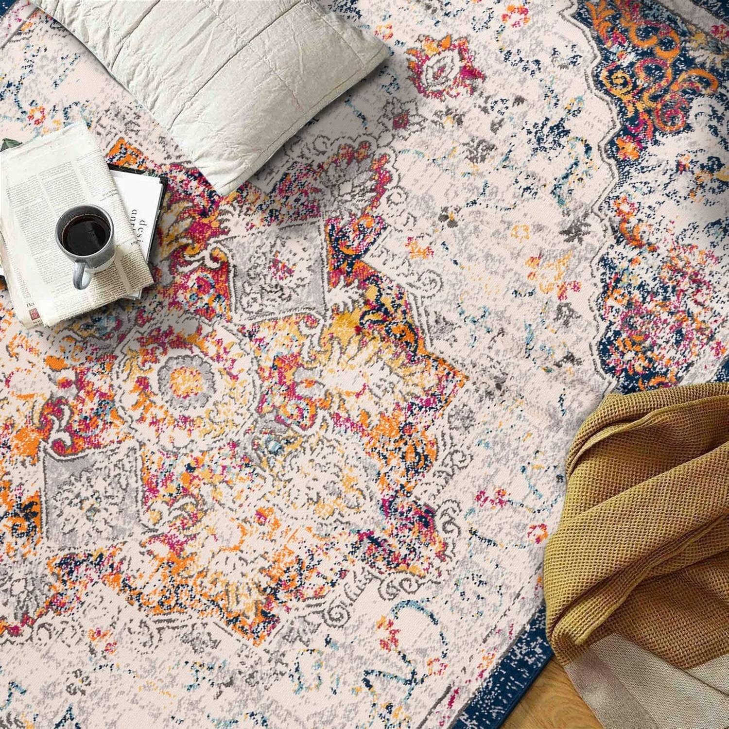 World Rug Gallery Caen Bohemian Medallion Area Rug