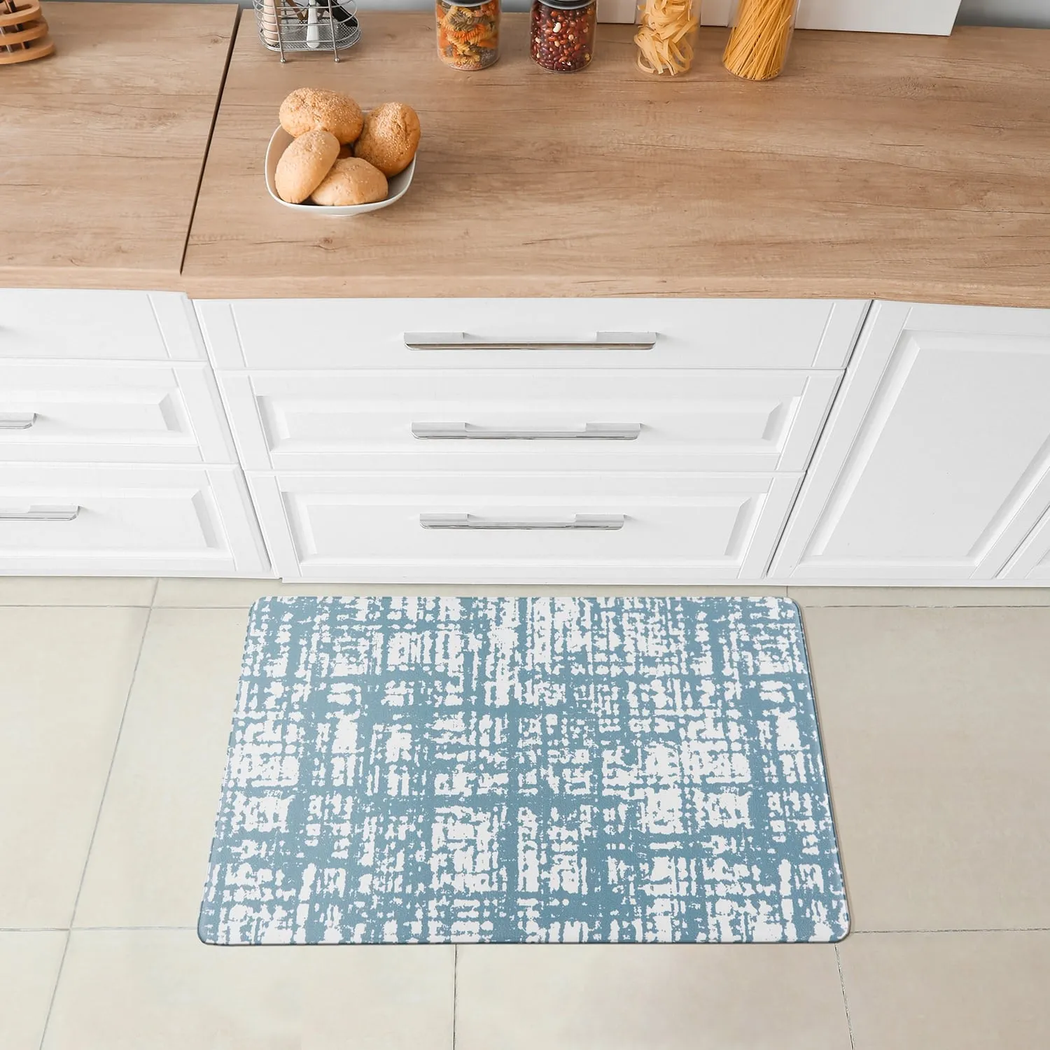 World Rug Gallery Contemporary Abstract Anti-Fatigue Standing Mat