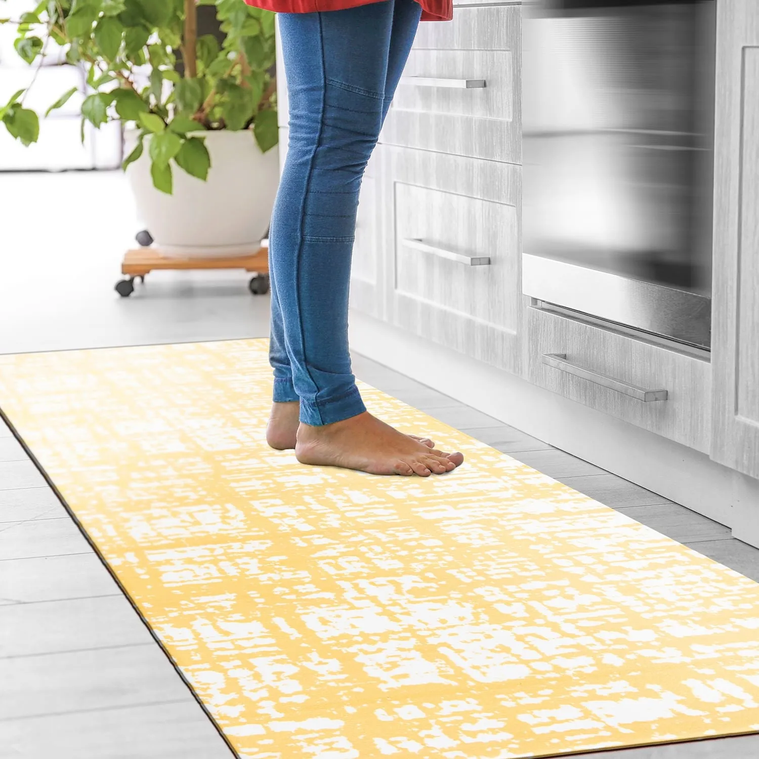 World Rug Gallery Contemporary Abstract Anti-Fatigue Standing Mat