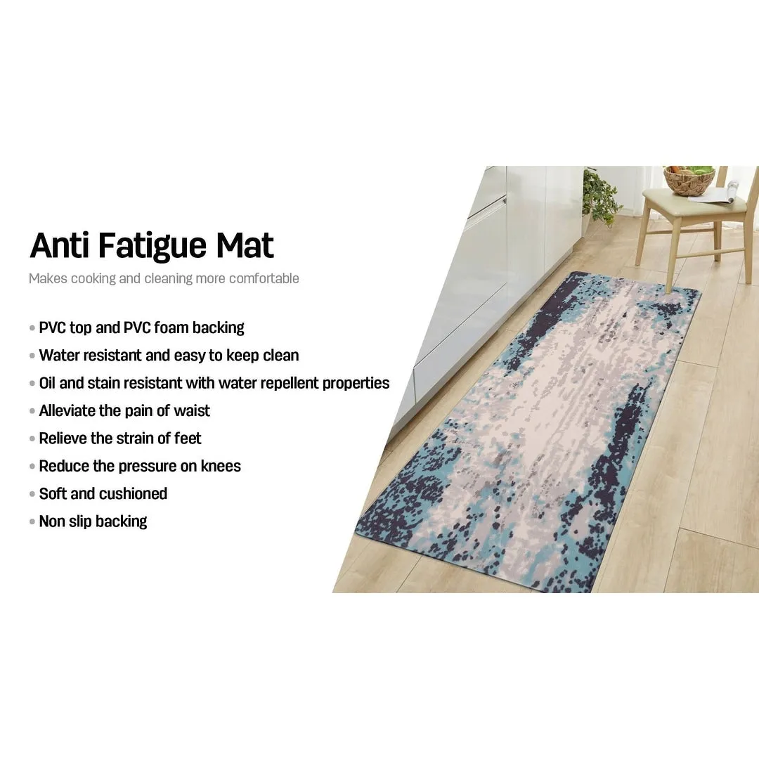 World Rug Gallery Contemporary Abstract Anti Fatigue Standing Mat