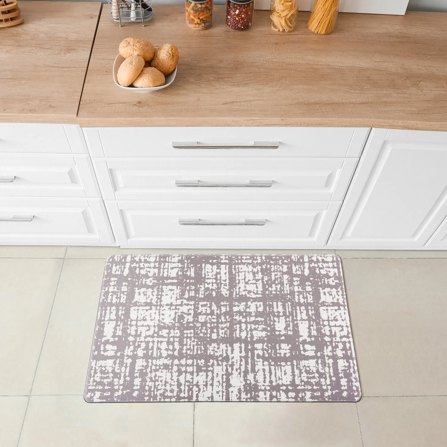 World Rug Gallery Contemporary Abstract Anti-Fatigue Standing Mat
