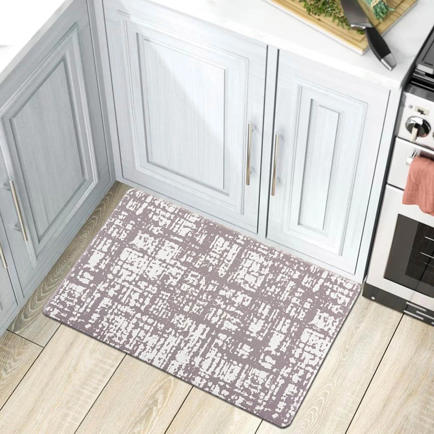 World Rug Gallery Contemporary Abstract Anti-Fatigue Standing Mat