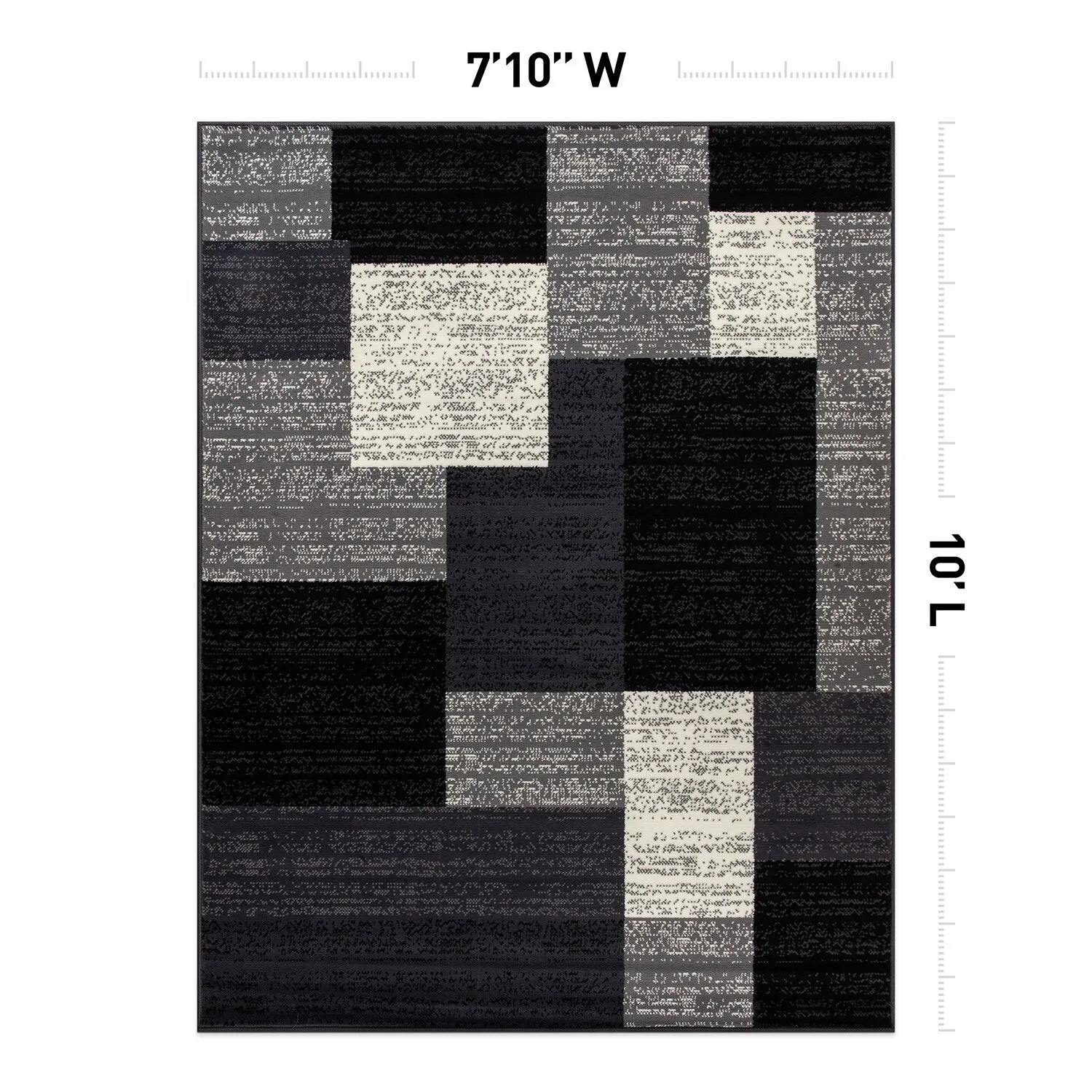World Rug Gallery Contemporary Distressed Boxes Area Rug
