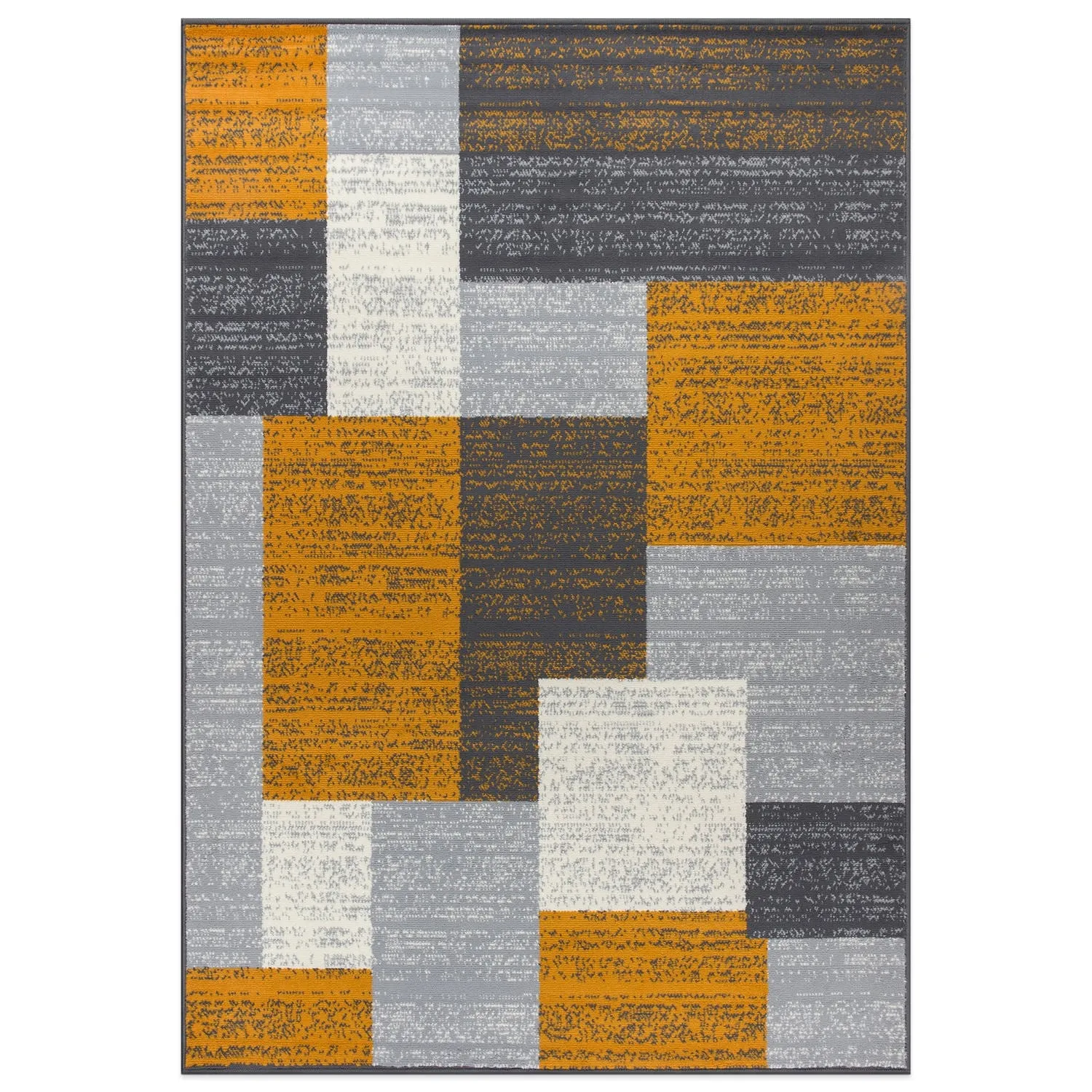 World Rug Gallery Contemporary Distressed Boxes Area Rug