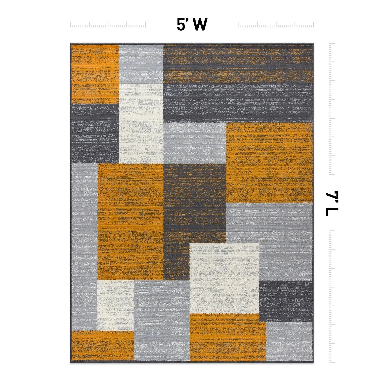 World Rug Gallery Contemporary Distressed Boxes Area Rug