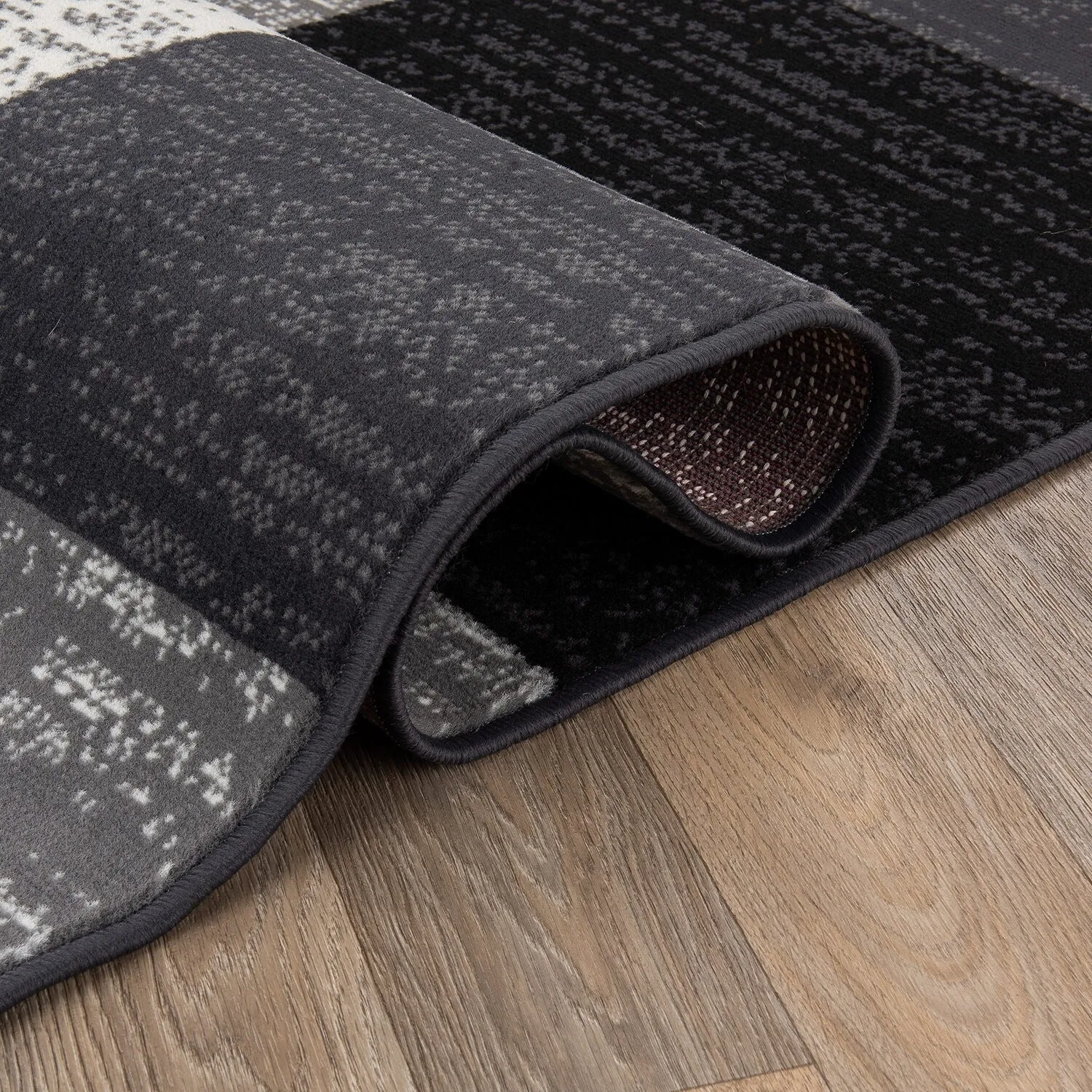 World Rug Gallery Contemporary Distressed Boxes Area Rug