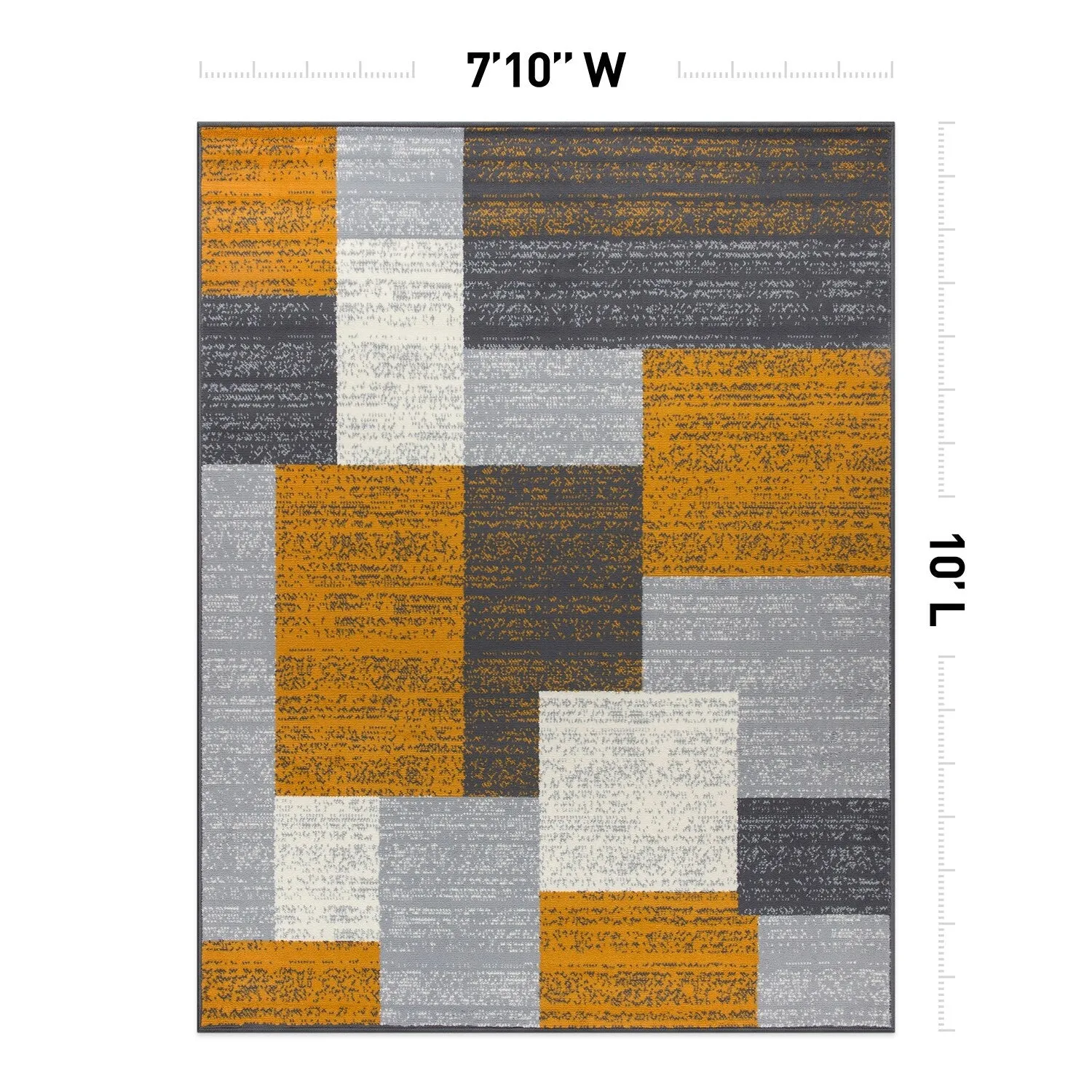 World Rug Gallery Contemporary Distressed Boxes Area Rug