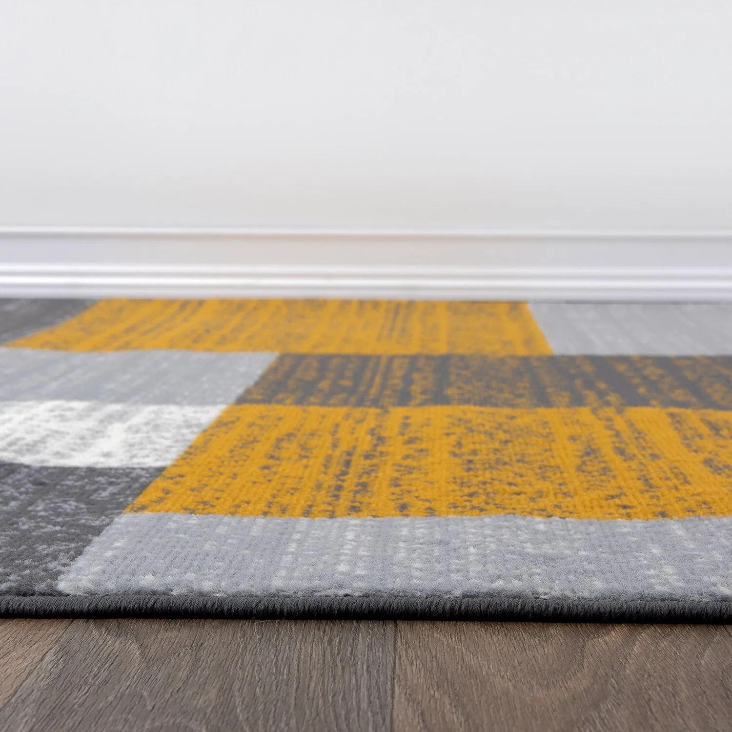 World Rug Gallery Contemporary Distressed Boxes Area Rug