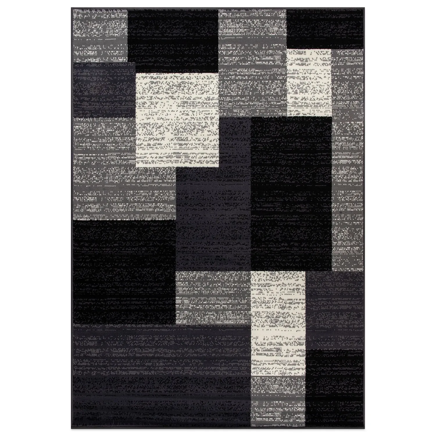 World Rug Gallery Contemporary Distressed Boxes Area Rug