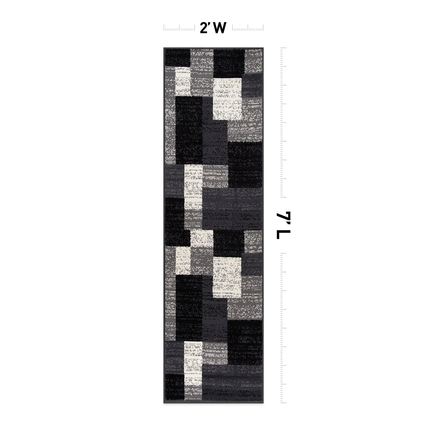 World Rug Gallery Contemporary Distressed Boxes Area Rug
