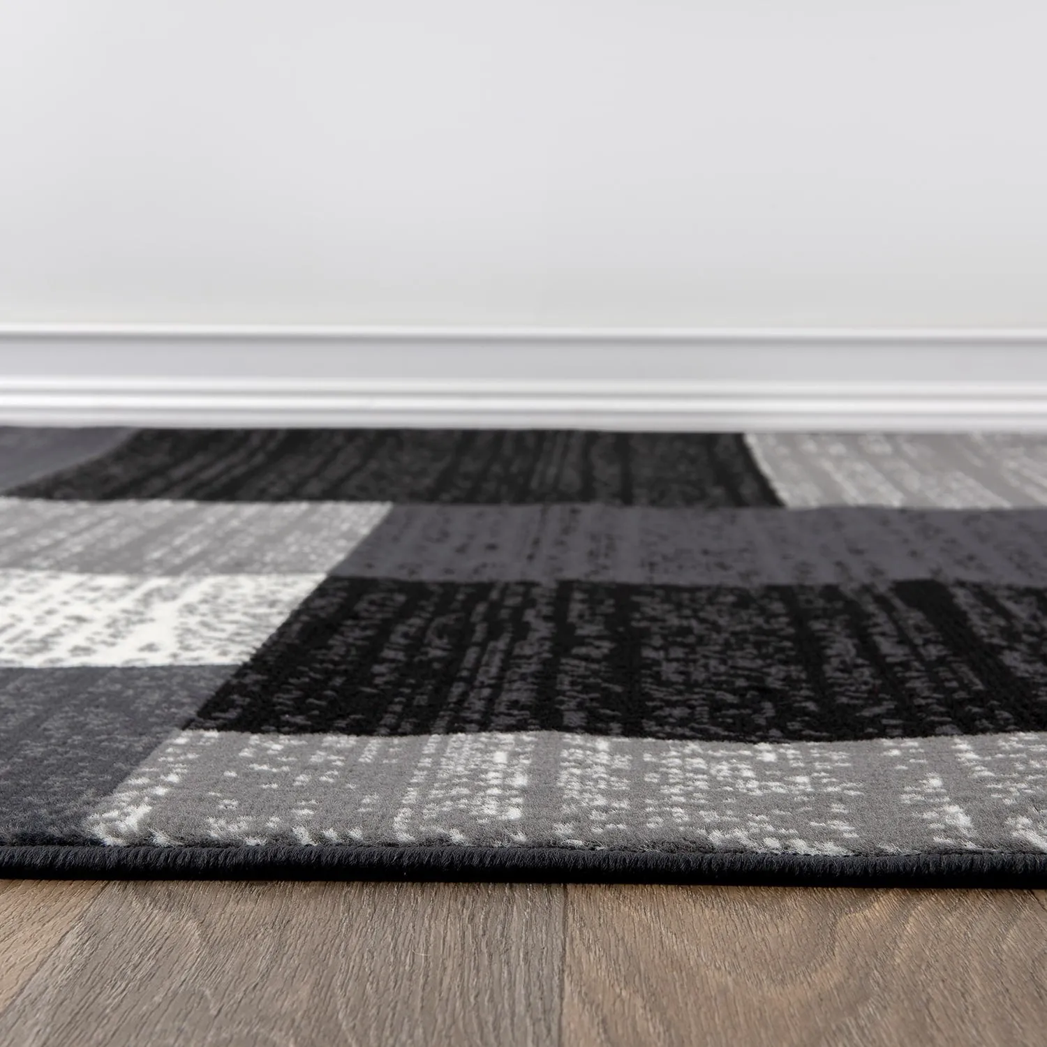 World Rug Gallery Contemporary Distressed Boxes Area Rug