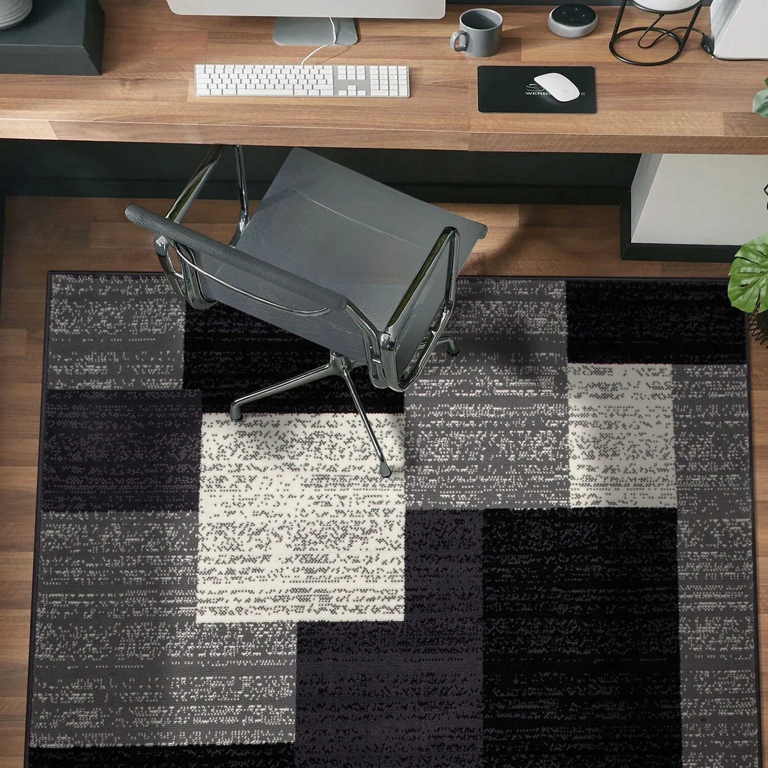 World Rug Gallery Contemporary Distressed Boxes Area Rug