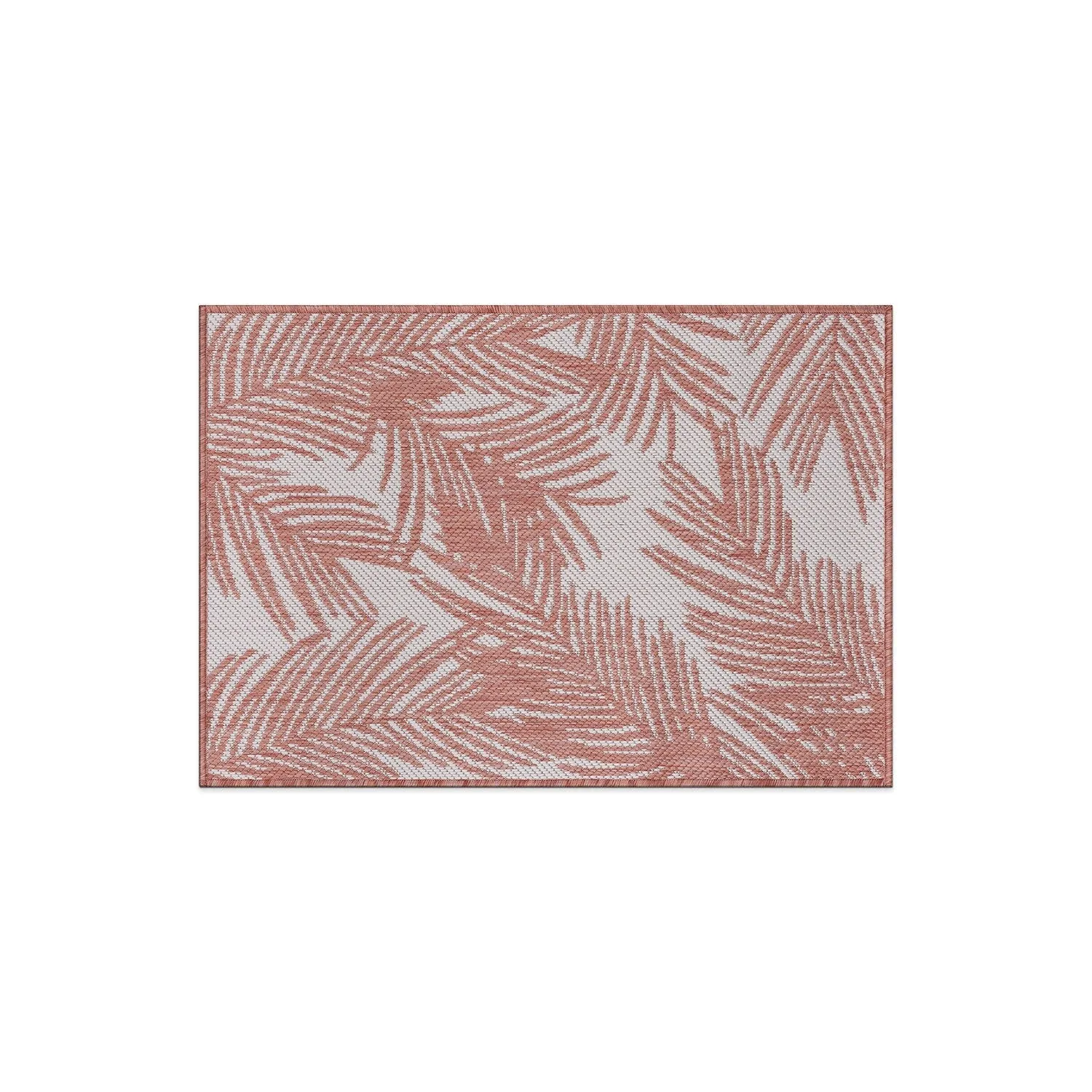 World Rug Gallery Contemporary Distressed Leaves Textured Flat Weave Indoor/Outdoor Area Rug