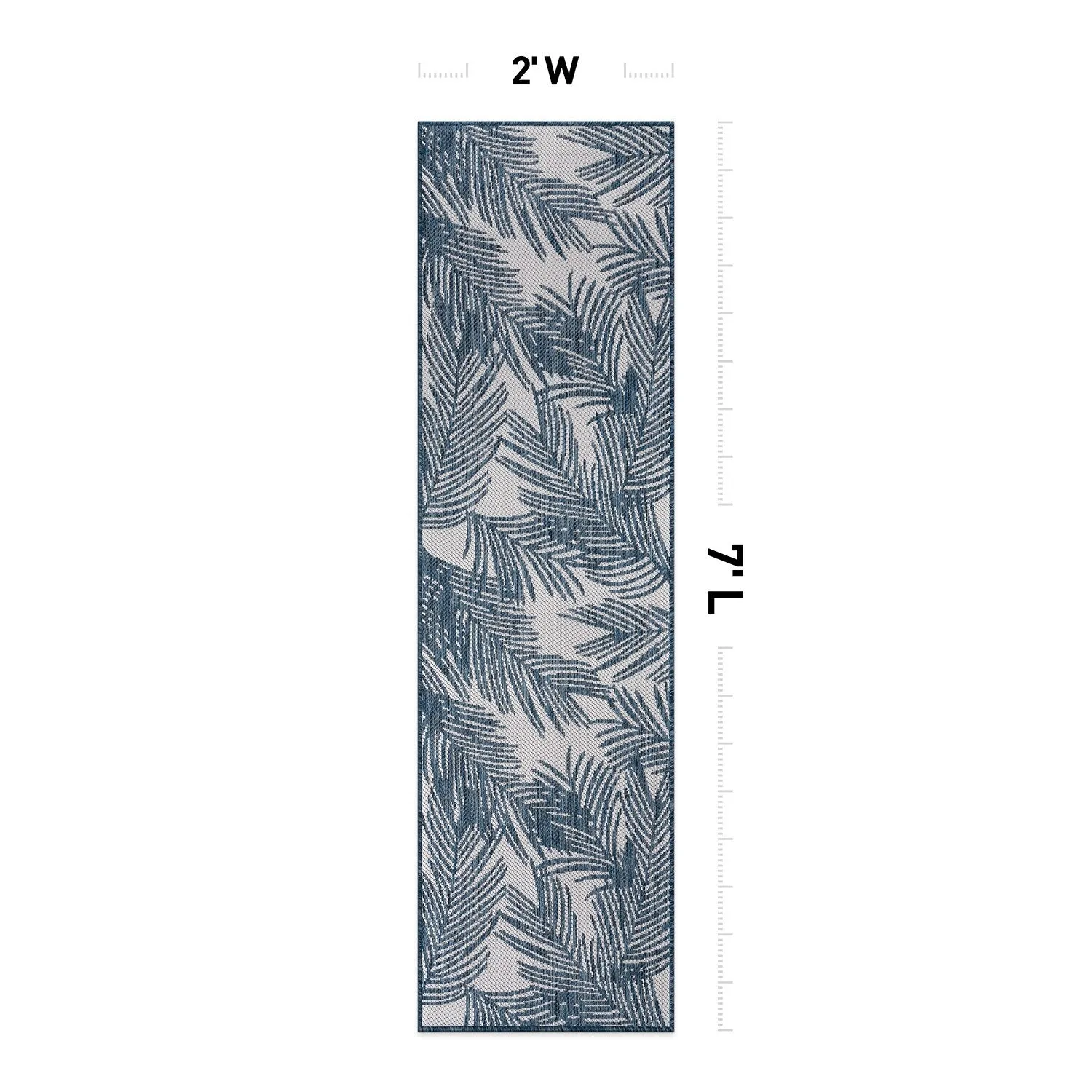 World Rug Gallery Contemporary Distressed Leaves Textured Flat Weave Indoor/Outdoor Area Rug