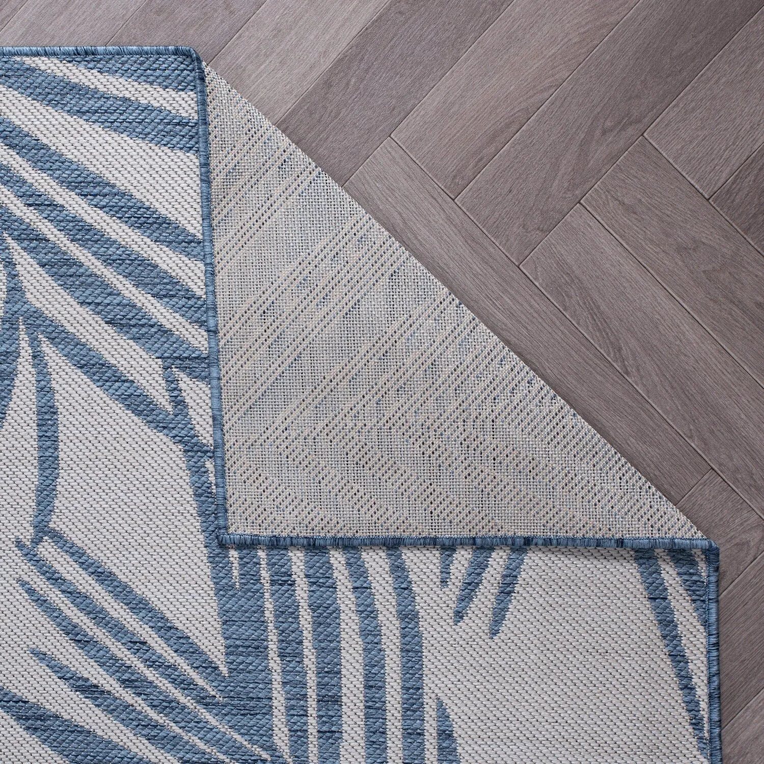 World Rug Gallery Contemporary Distressed Leaves Textured Flat Weave Indoor/Outdoor Area Rug