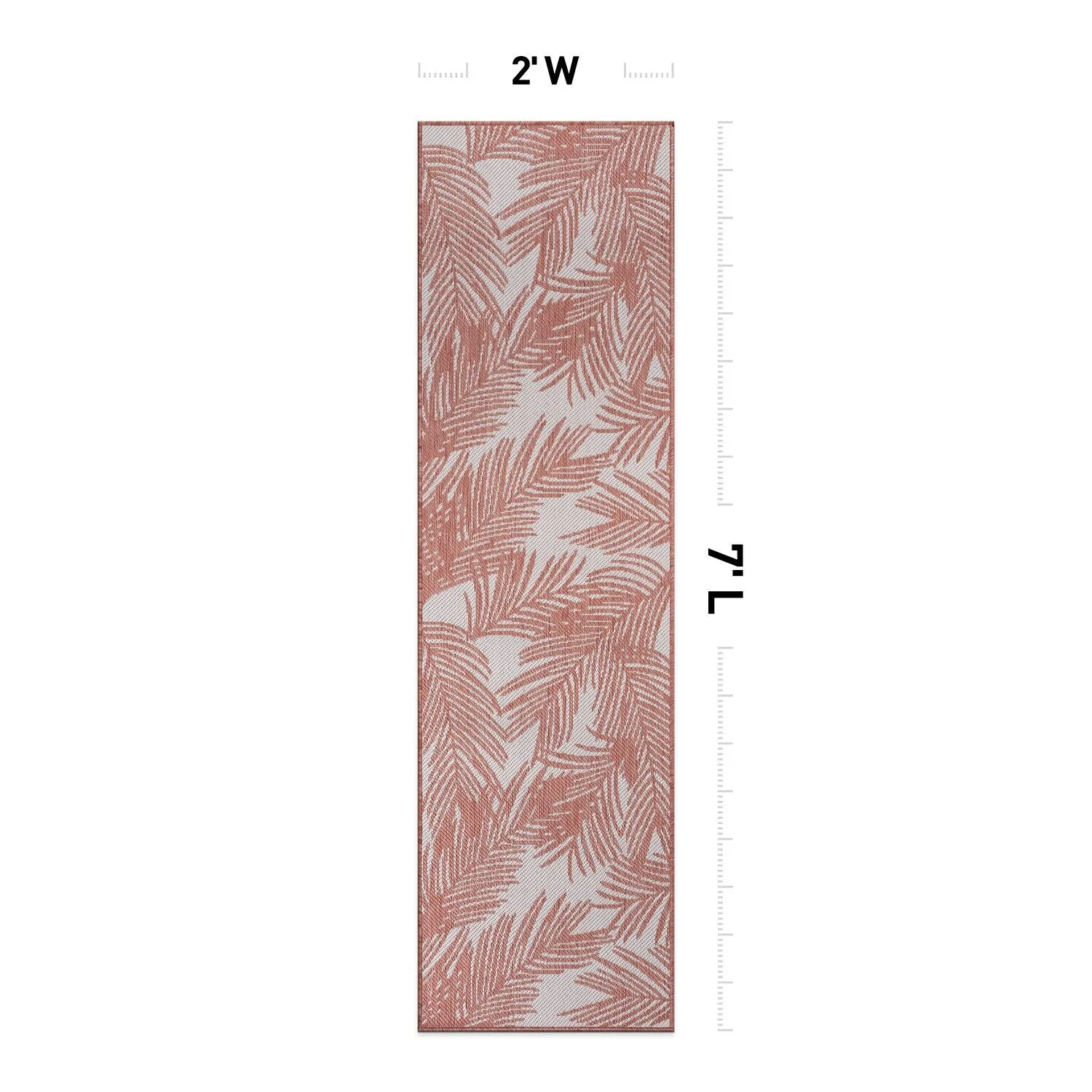World Rug Gallery Contemporary Distressed Leaves Textured Flat Weave Indoor/Outdoor Area Rug