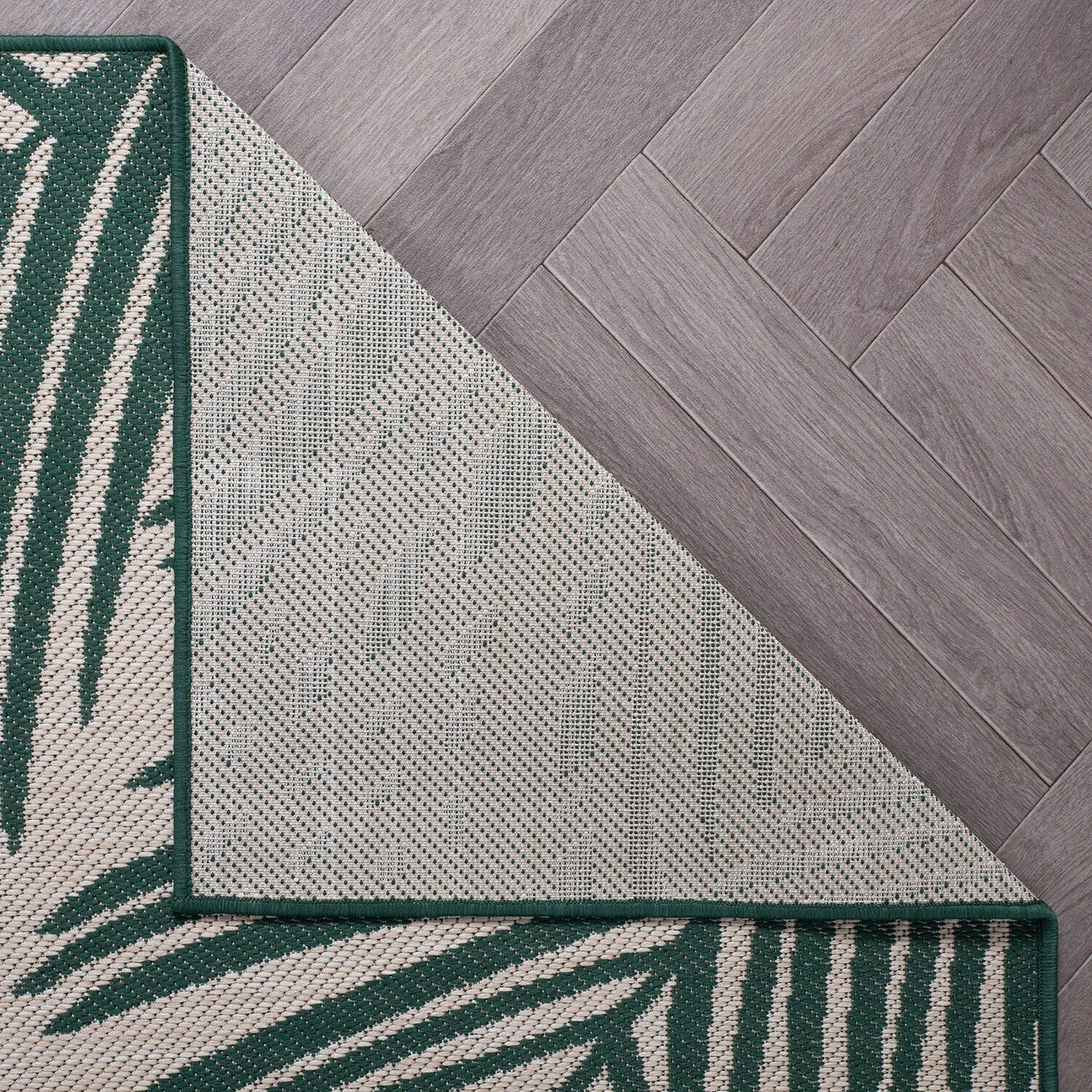 World Rug Gallery Contemporary Distressed Leaves Textured Flat Weave Indoor/Outdoor Area Rug