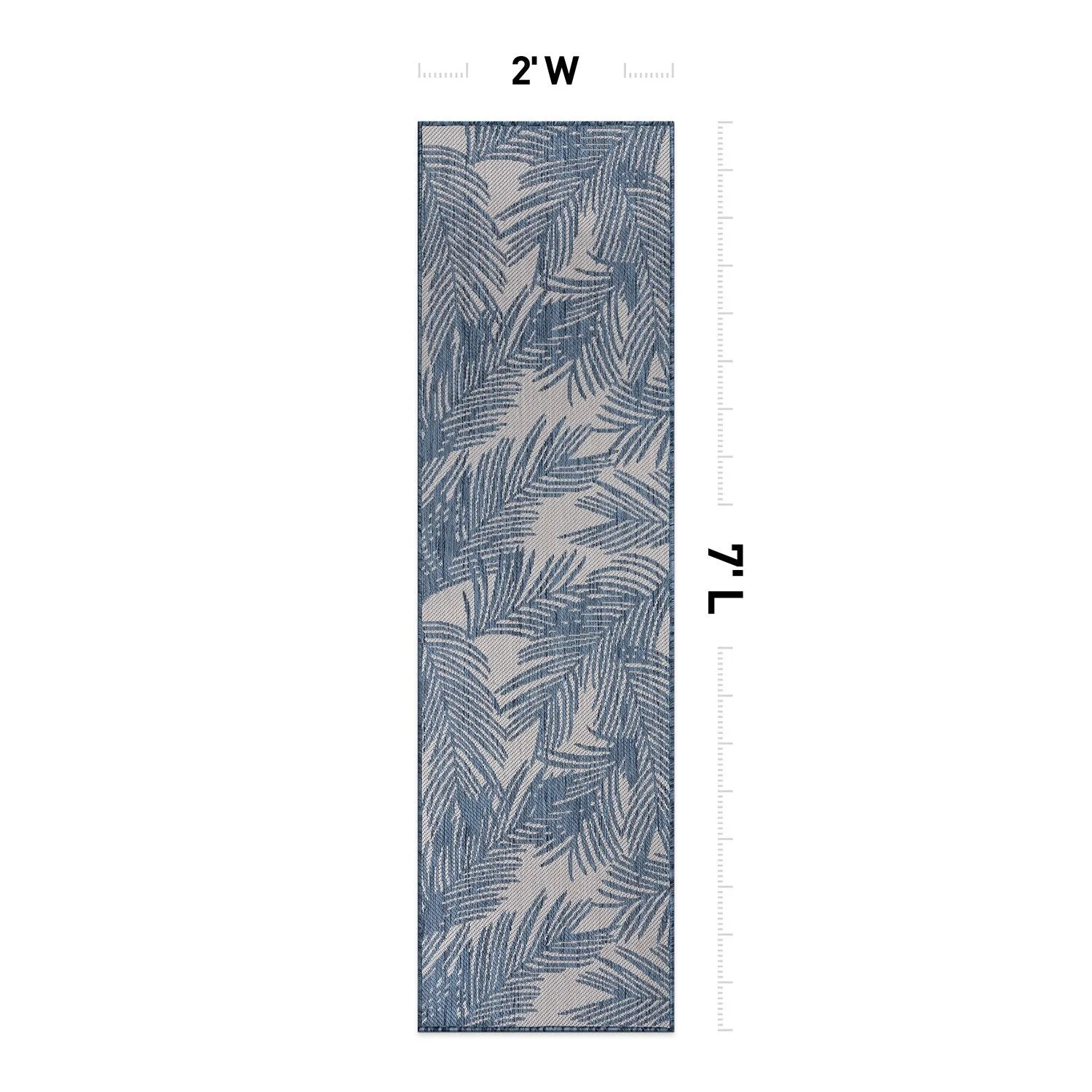 World Rug Gallery Contemporary Distressed Leaves Textured Flat Weave Indoor/Outdoor Area Rug
