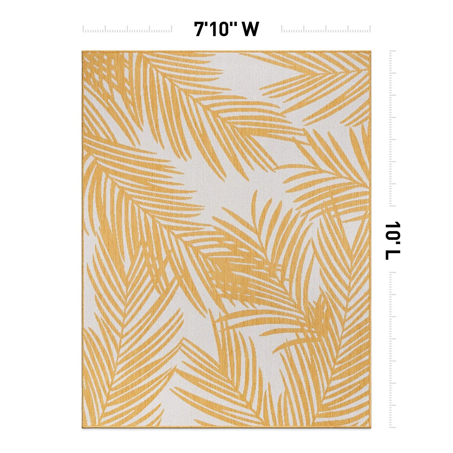 World Rug Gallery Contemporary Distressed Leaves Textured Flat Weave Indoor/Outdoor Area Rug