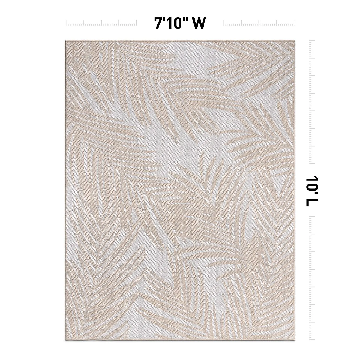 World Rug Gallery Contemporary Distressed Leaves Textured Flat Weave Indoor/Outdoor Area Rug