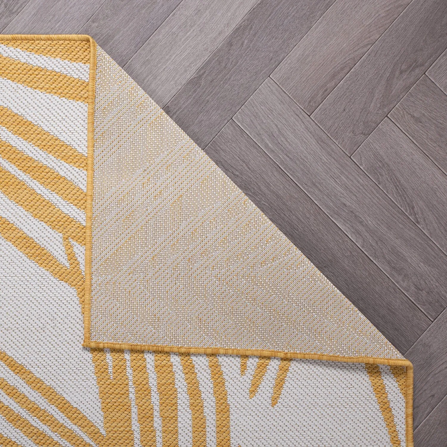 World Rug Gallery Contemporary Distressed Leaves Textured Flat Weave Indoor/Outdoor Area Rug