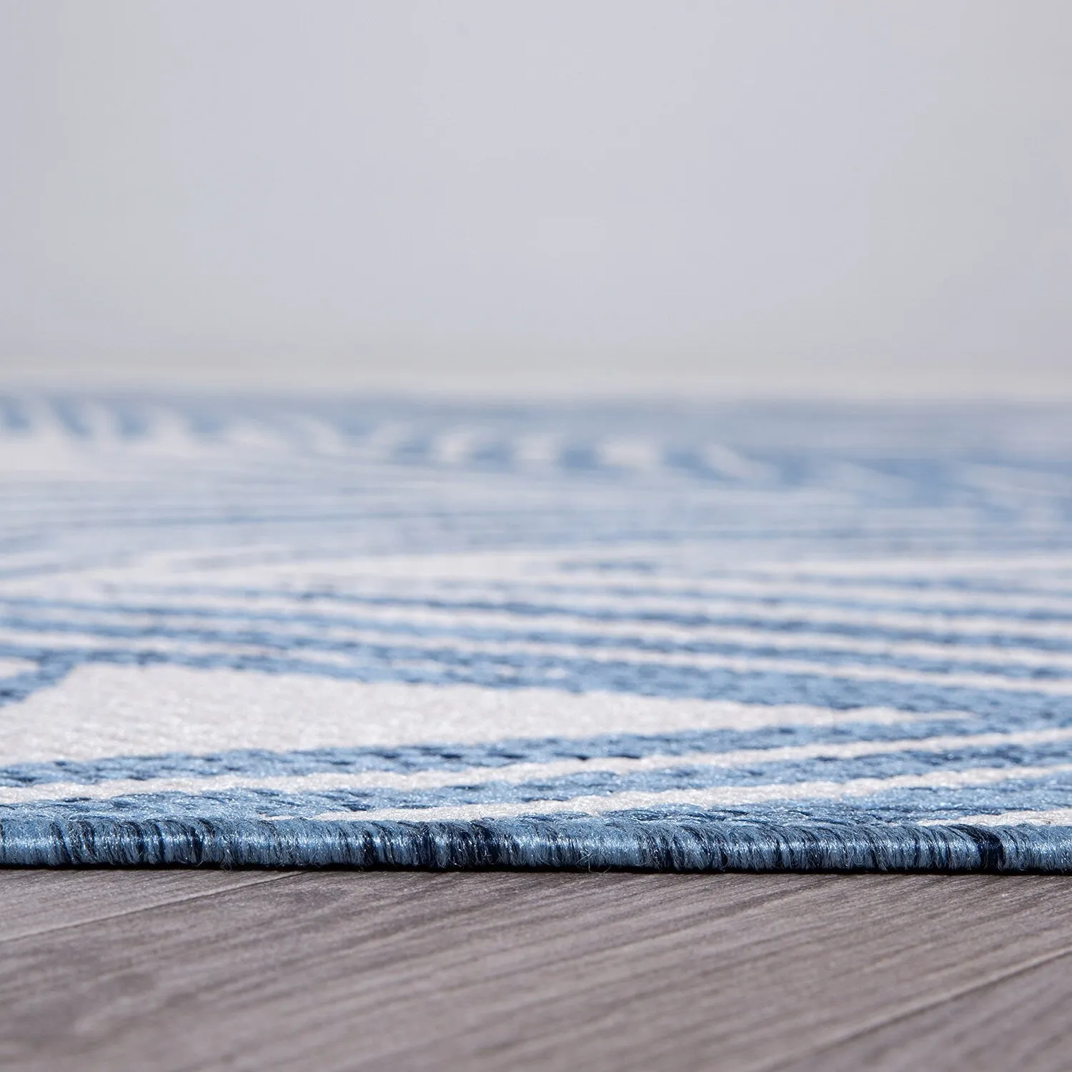 World Rug Gallery Contemporary Distressed Leaves Textured Flat Weave Indoor/Outdoor Area Rug
