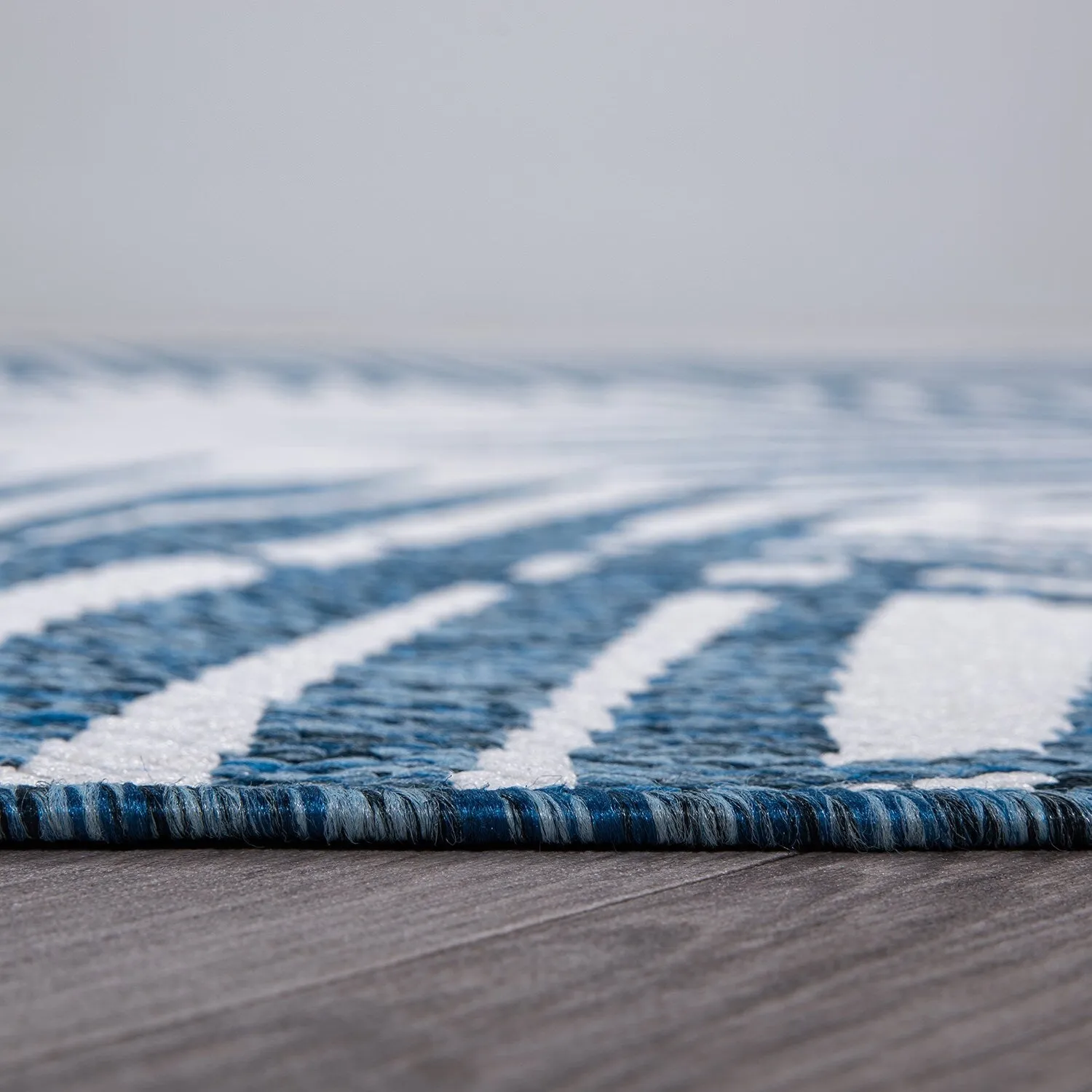 World Rug Gallery Contemporary Distressed Leaves Textured Flat Weave Indoor/Outdoor Area Rug