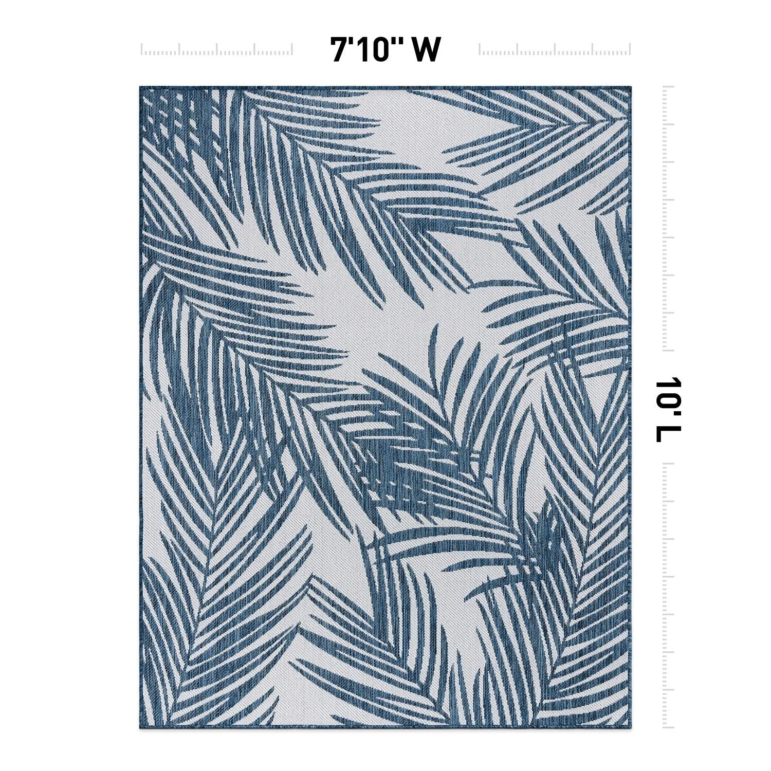World Rug Gallery Contemporary Distressed Leaves Textured Flat Weave Indoor/Outdoor Area Rug