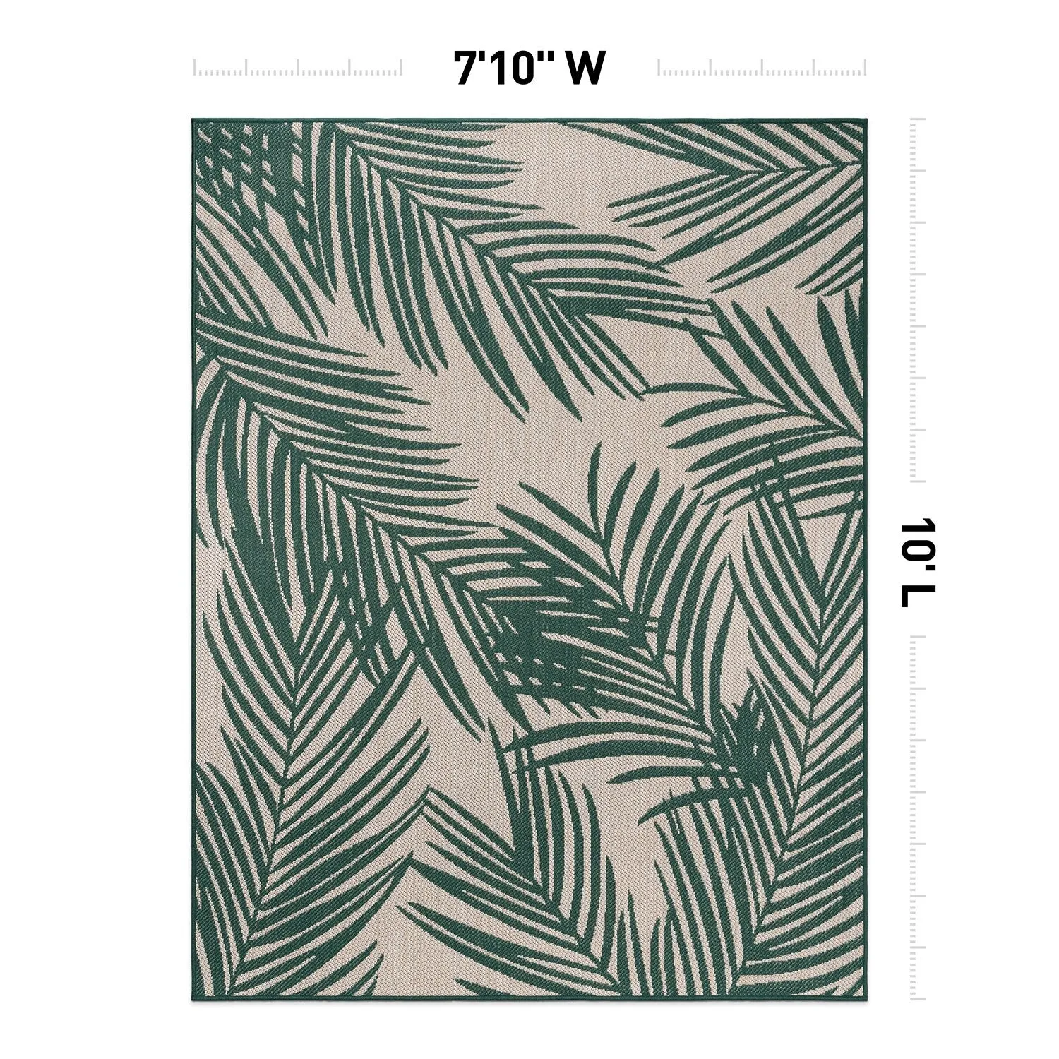 World Rug Gallery Contemporary Distressed Leaves Textured Flat Weave Indoor/Outdoor Area Rug